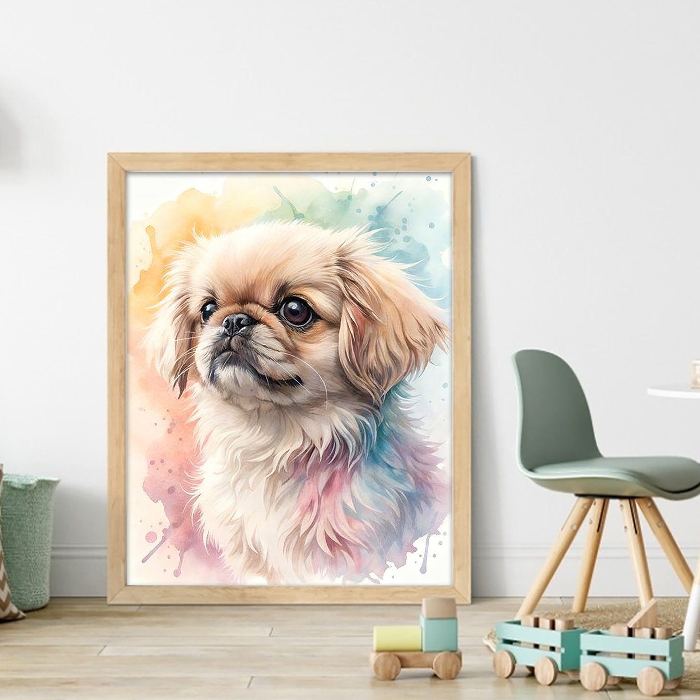 Pekingese-Dog - Full 11CT Stamped Cross Stitch 40x50CM - Huacan