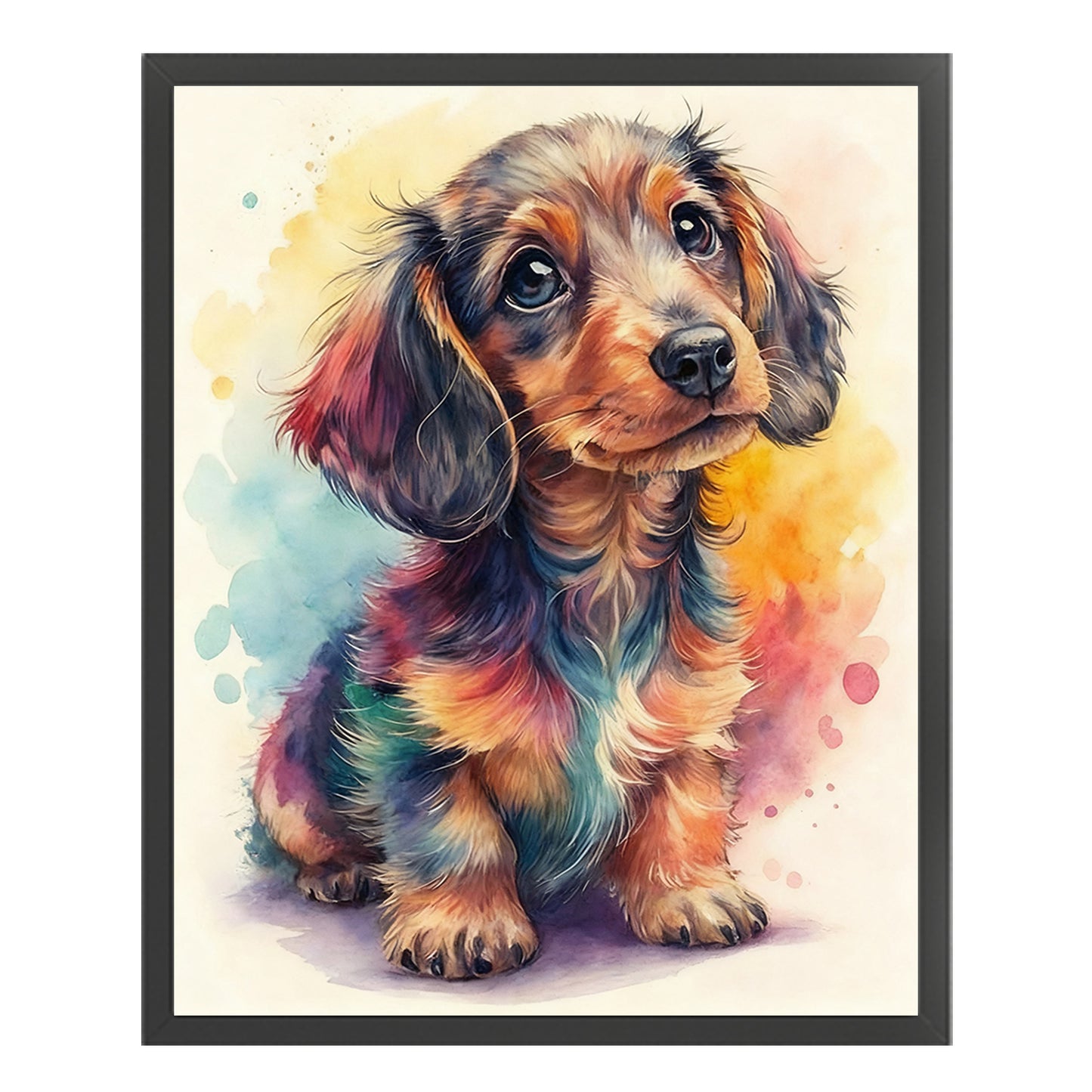Dachshund-Dog - Full 11CT Stamped Cross Stitch 40x50CM - Huacan
