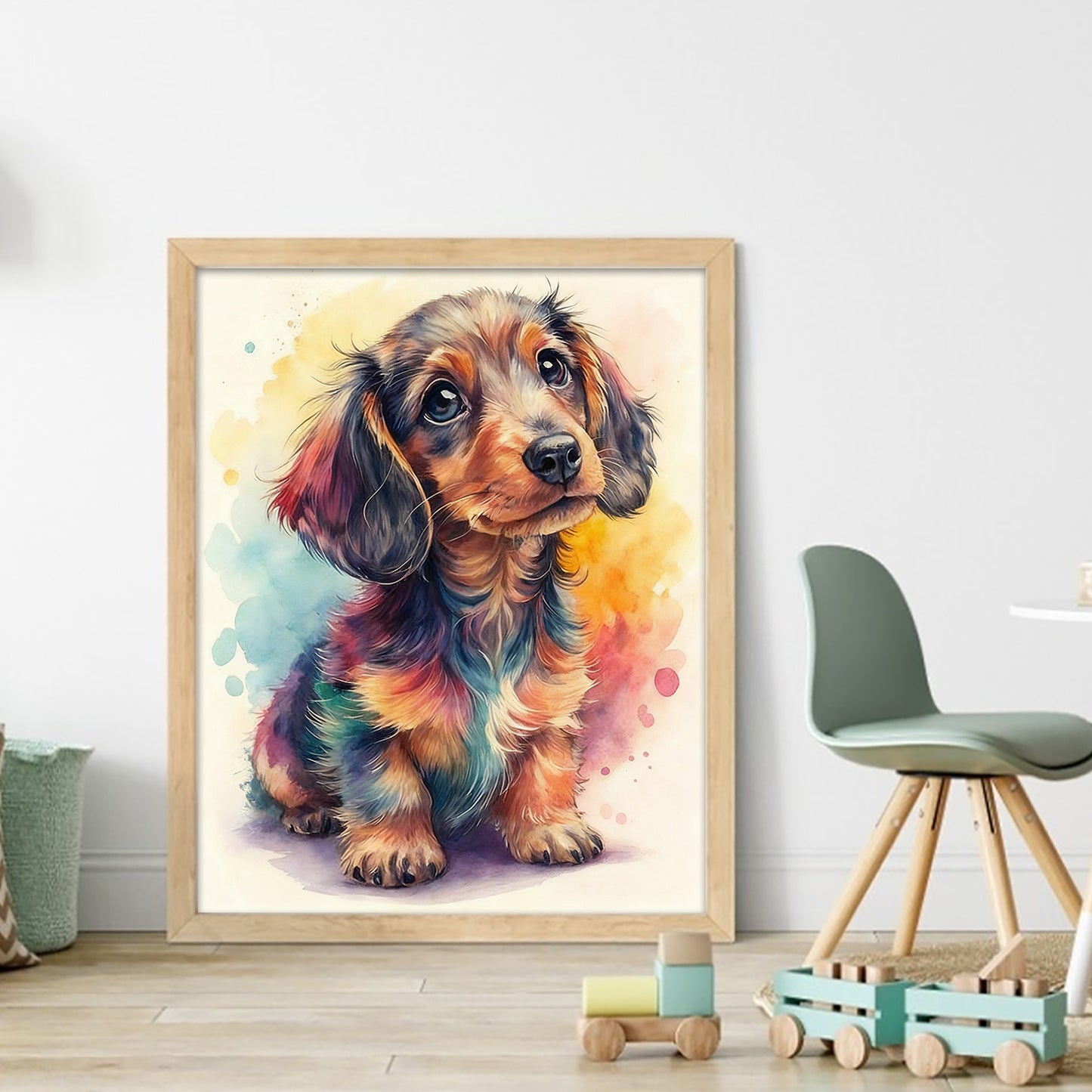 Dachshund-Dog - Full 11CT Stamped Cross Stitch 40x50CM - Huacan