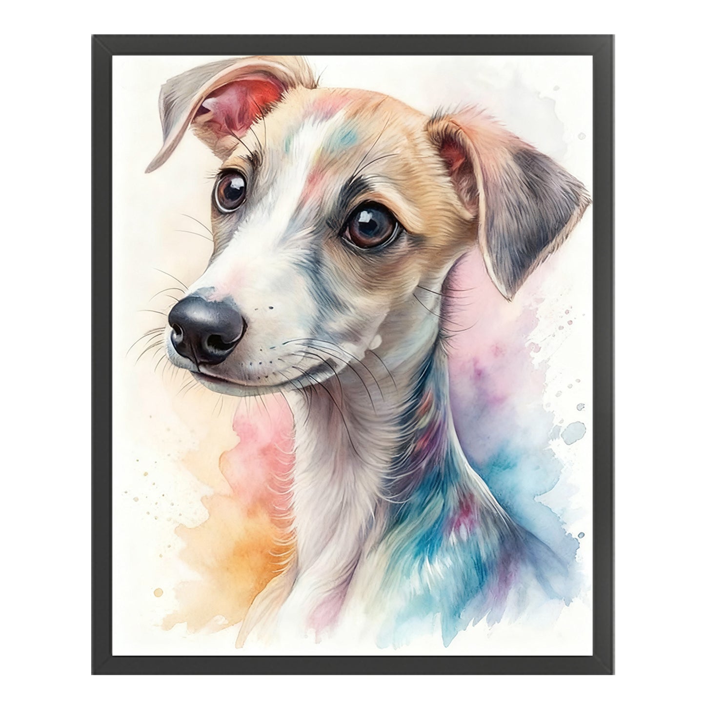 Whippet-Dog - Full 11CT Stamped Cross Stitch 40x50CM - Huacan
