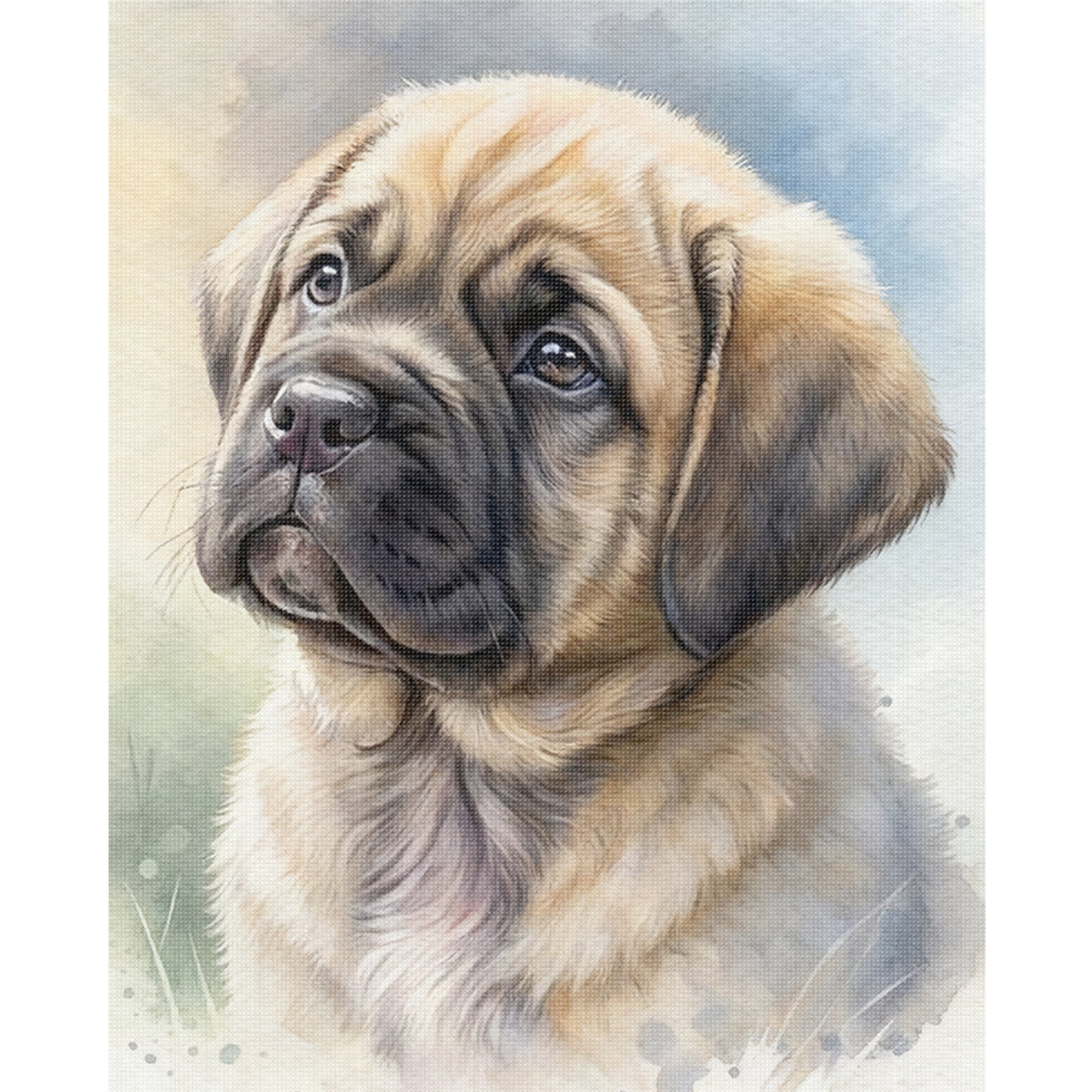 English Mastiff-Dog - Full 11CT Stamped Cross Stitch 40x50CM - Huacan