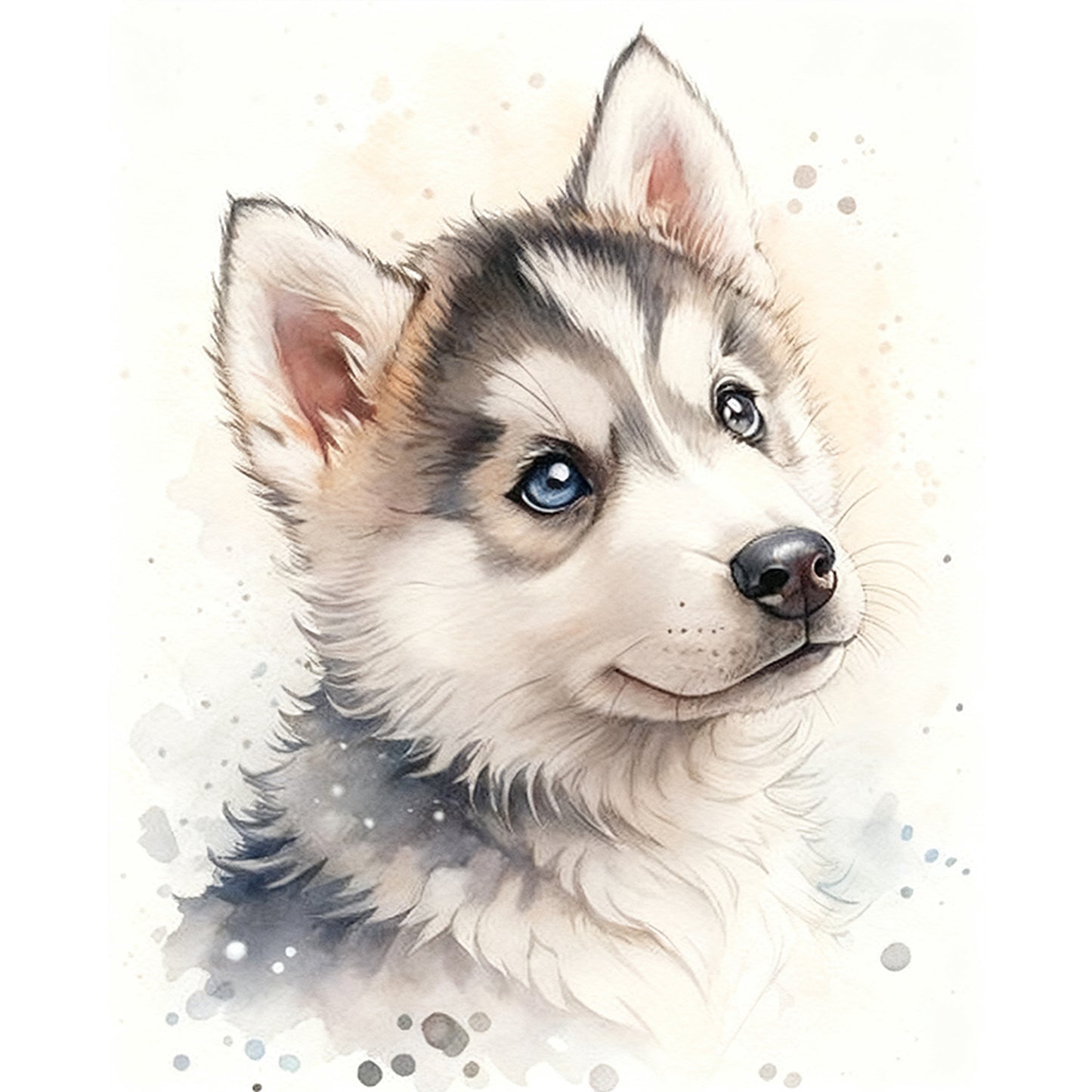 Husky-Dog - Full 11CT Stamped Cross Stitch 40x50CM - Huacan