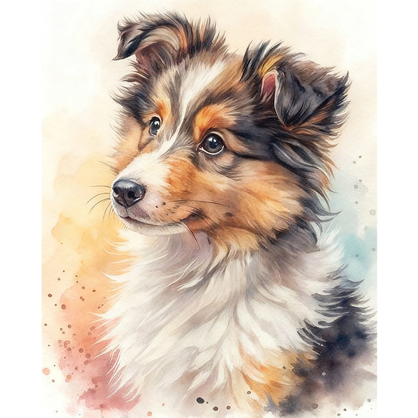 Shetland Sheepdog-Dog - Full 11CT Stamped Cross Stitch 40x50CM - Huacan