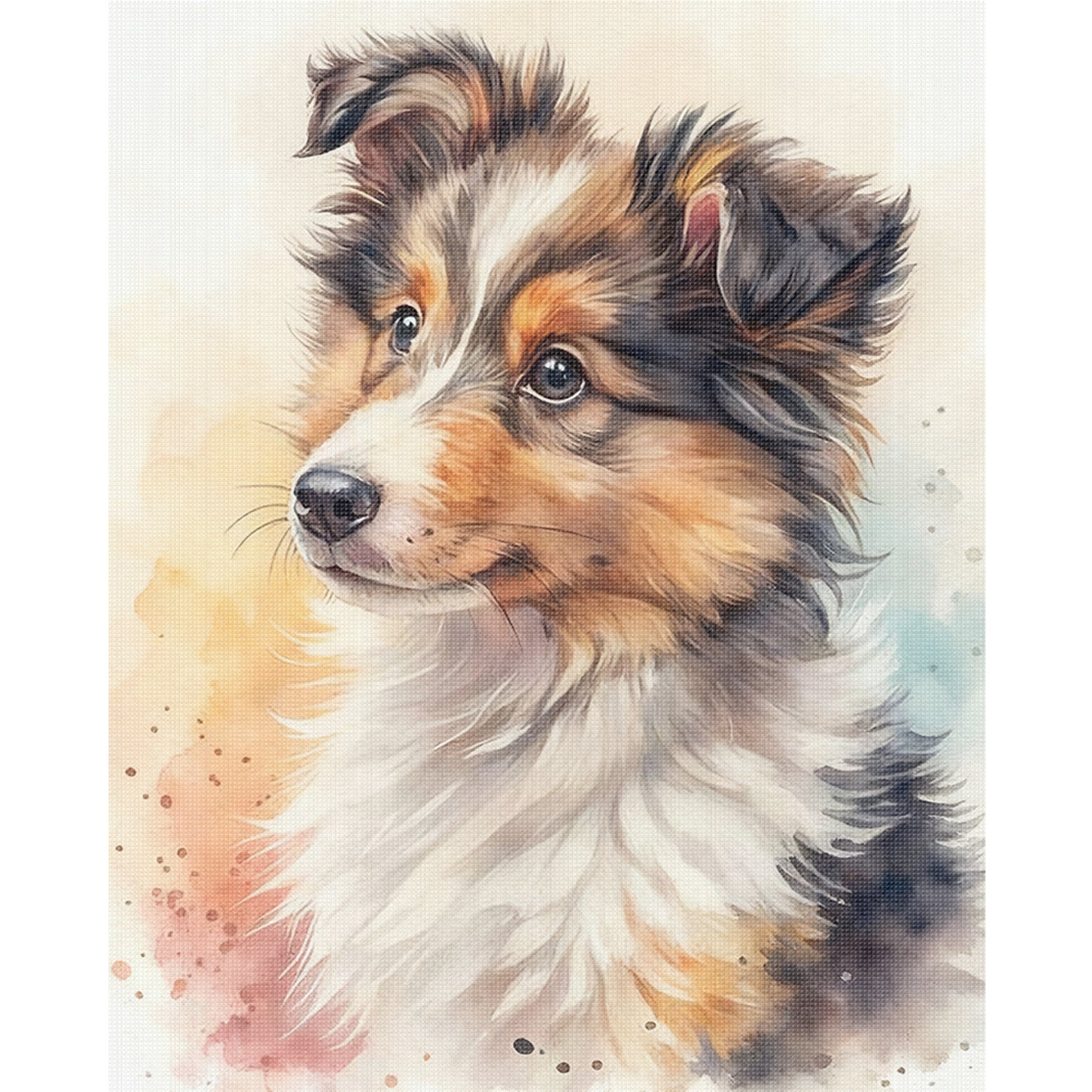 Shetland Sheepdog-Dog - Full 11CT Stamped Cross Stitch 40x50CM - Huacan