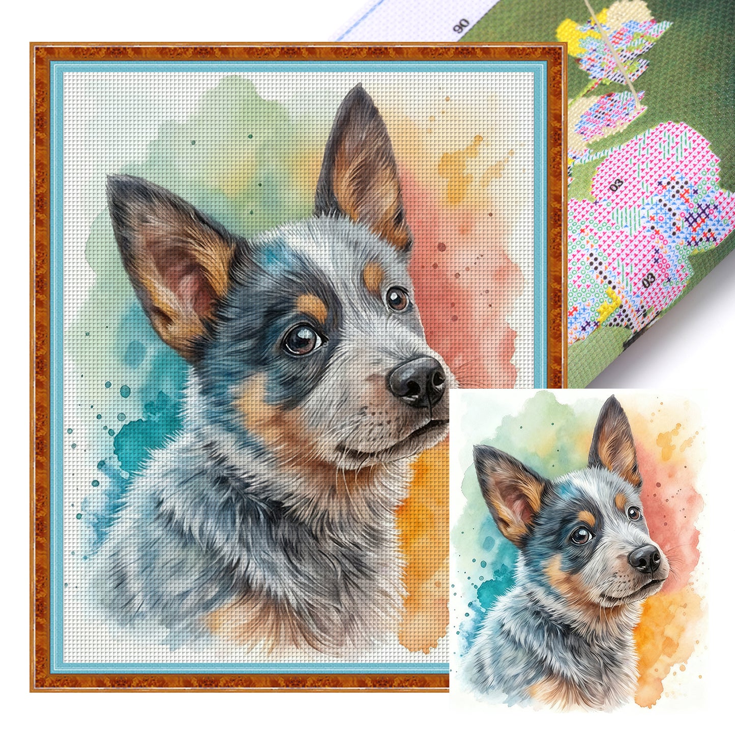 Australian Cattle Dog-Dog - Full 11CT Stamped Cross Stitch 40x50CM - Huacan