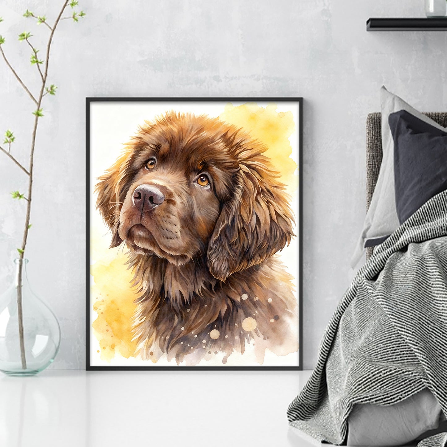 Newfoundland-Dog - Full 11CT Stamped Cross Stitch 40x50CM - Huacan