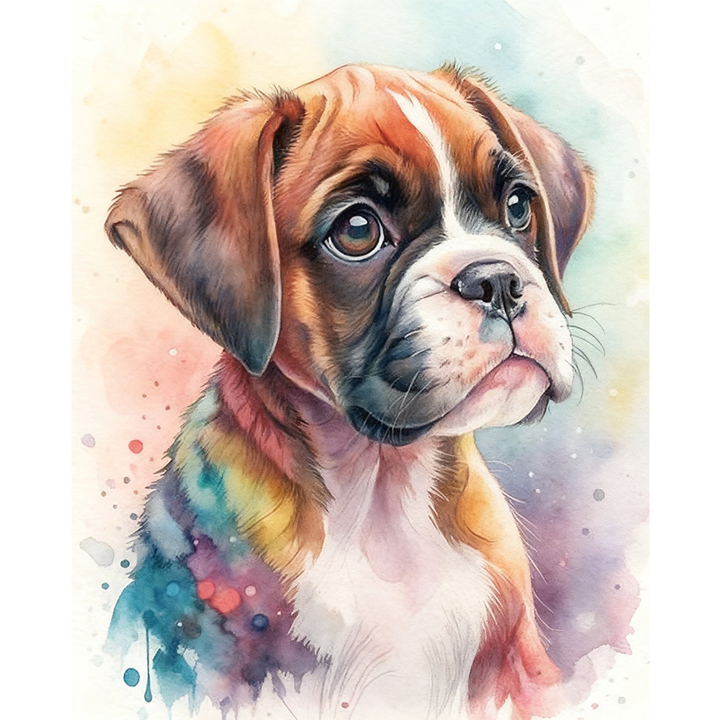 Boxer-Dog - Full 11CT Stamped Cross Stitch 40x50CM - Huacan