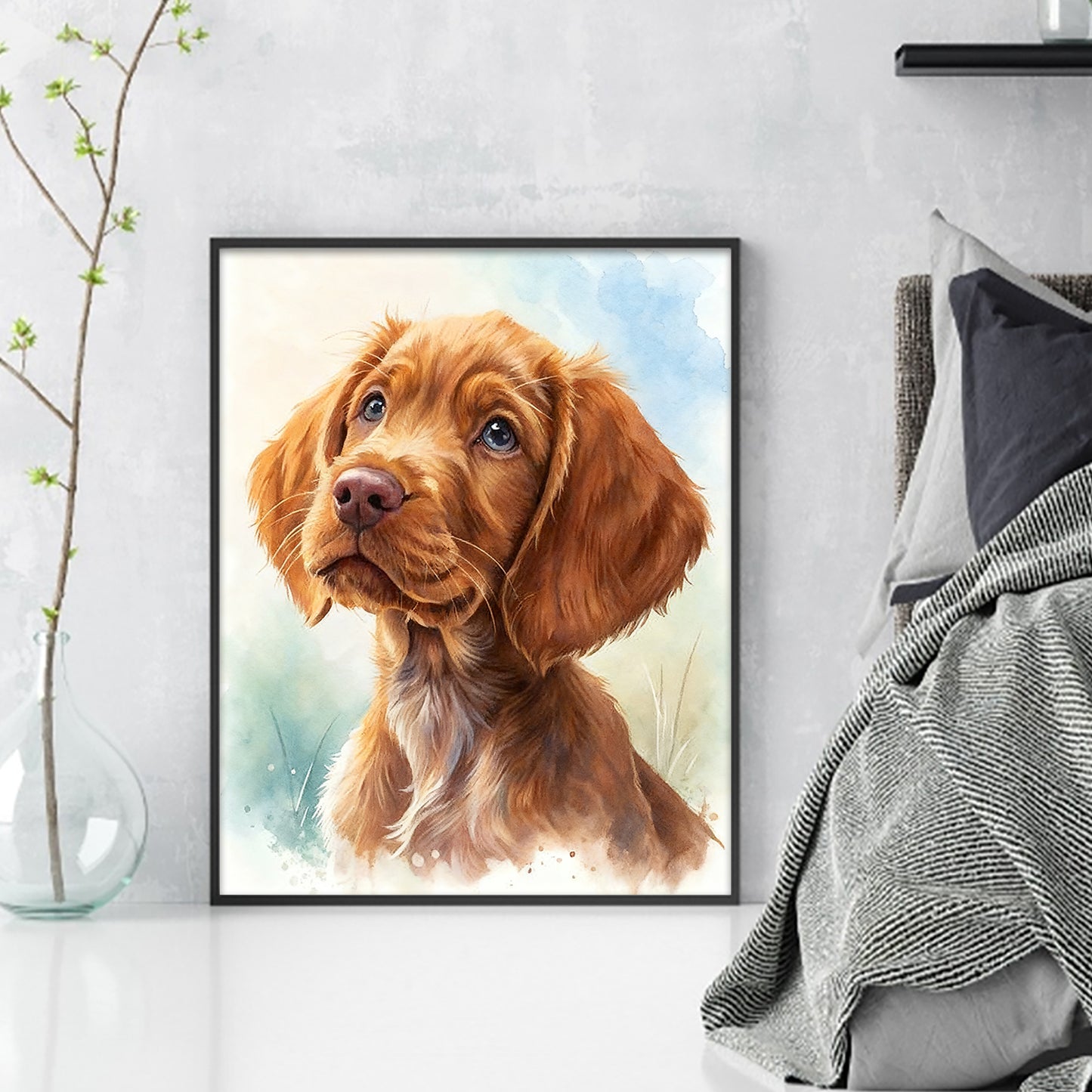 Irish Red Setter-Dog - Full 11CT Stamped Cross Stitch 40x50CM - Huacan