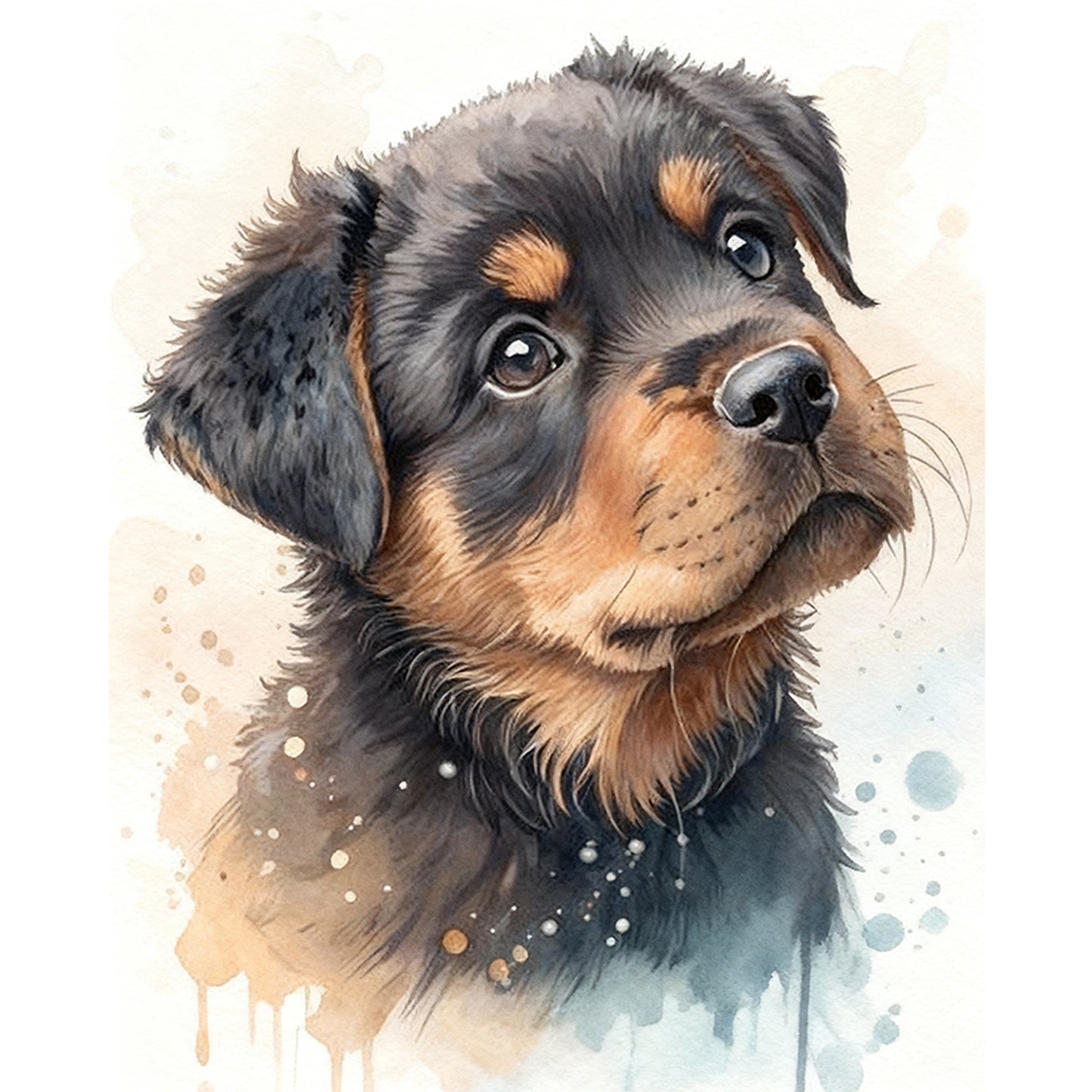 Rottweiler-Dog - Full 11CT Stamped Cross Stitch 40x50CM - Huacan