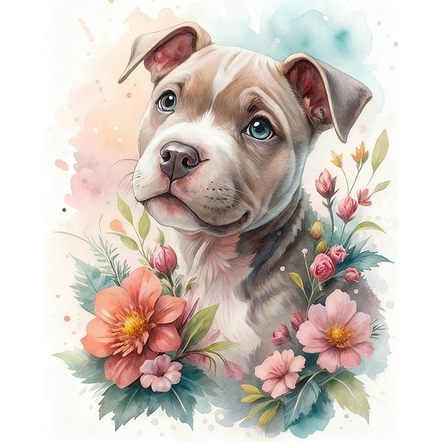 Bulldog-Dog - Full 11CT Stamped Cross Stitch 40x50CM - Huacan