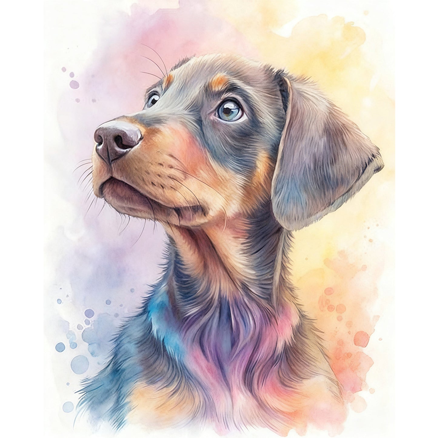 Dachshund-Dog - Full 11CT Stamped Cross Stitch 40x50CM - Huacan
