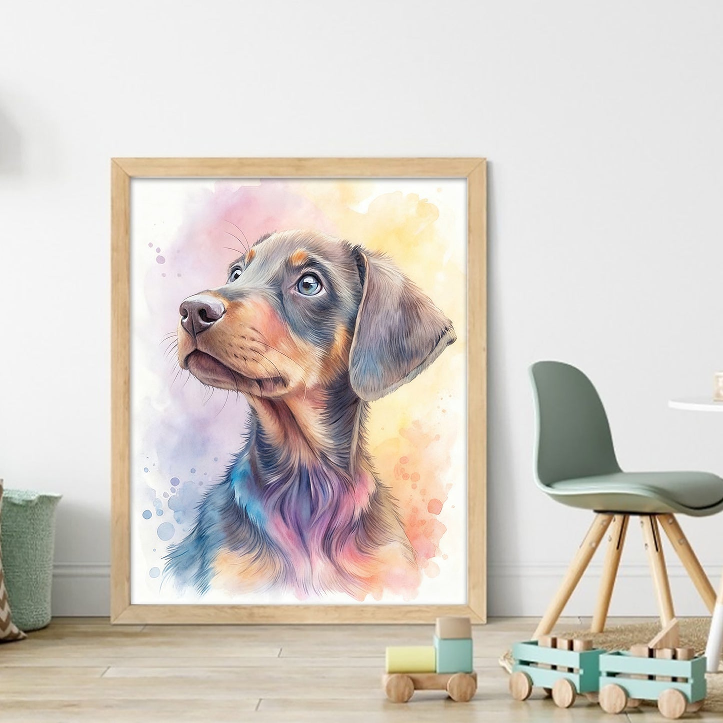 Dachshund-Dog - Full 11CT Stamped Cross Stitch 40x50CM - Huacan