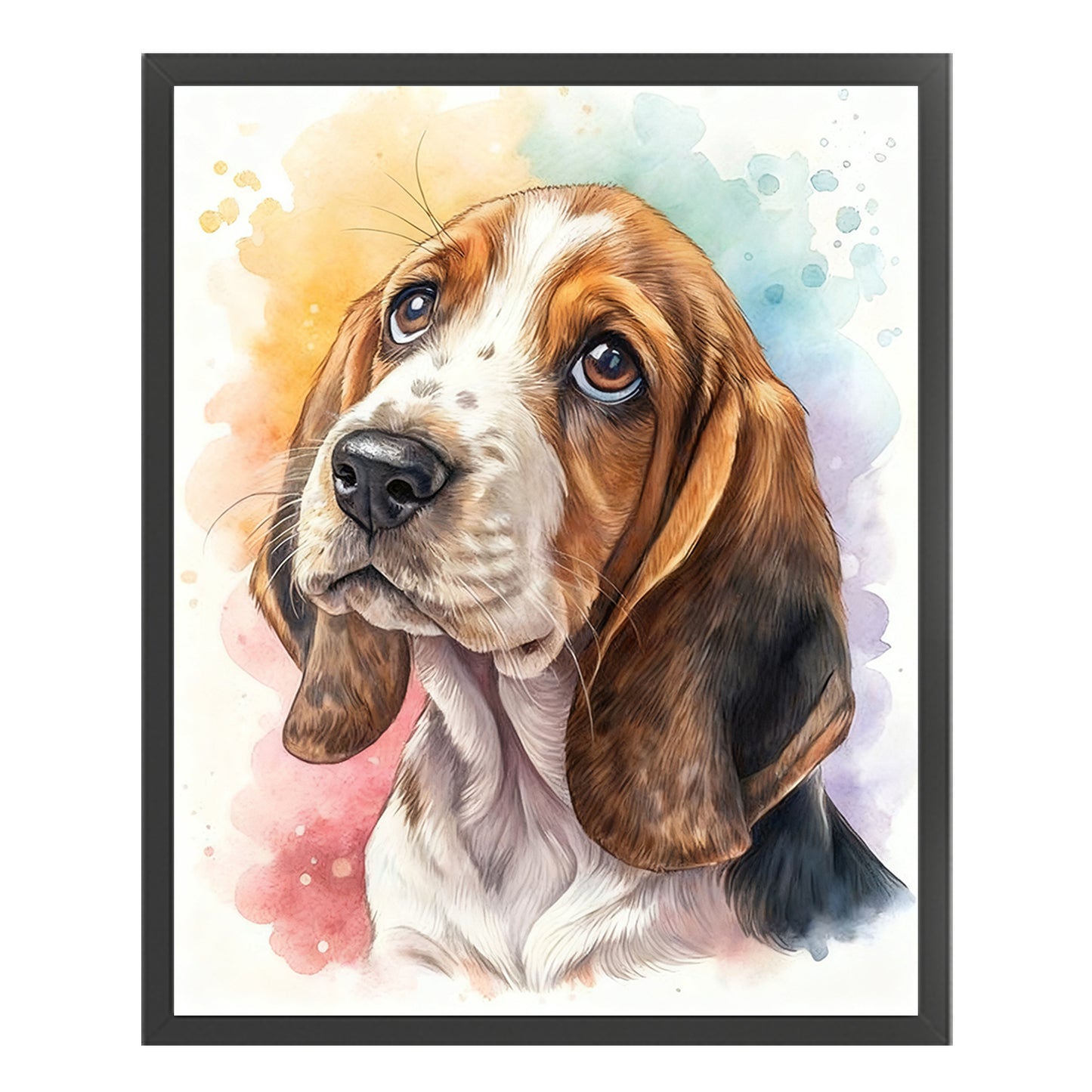 Basset Hound-Dog - Full 11CT Stamped Cross Stitch 40x50CM - Huacan