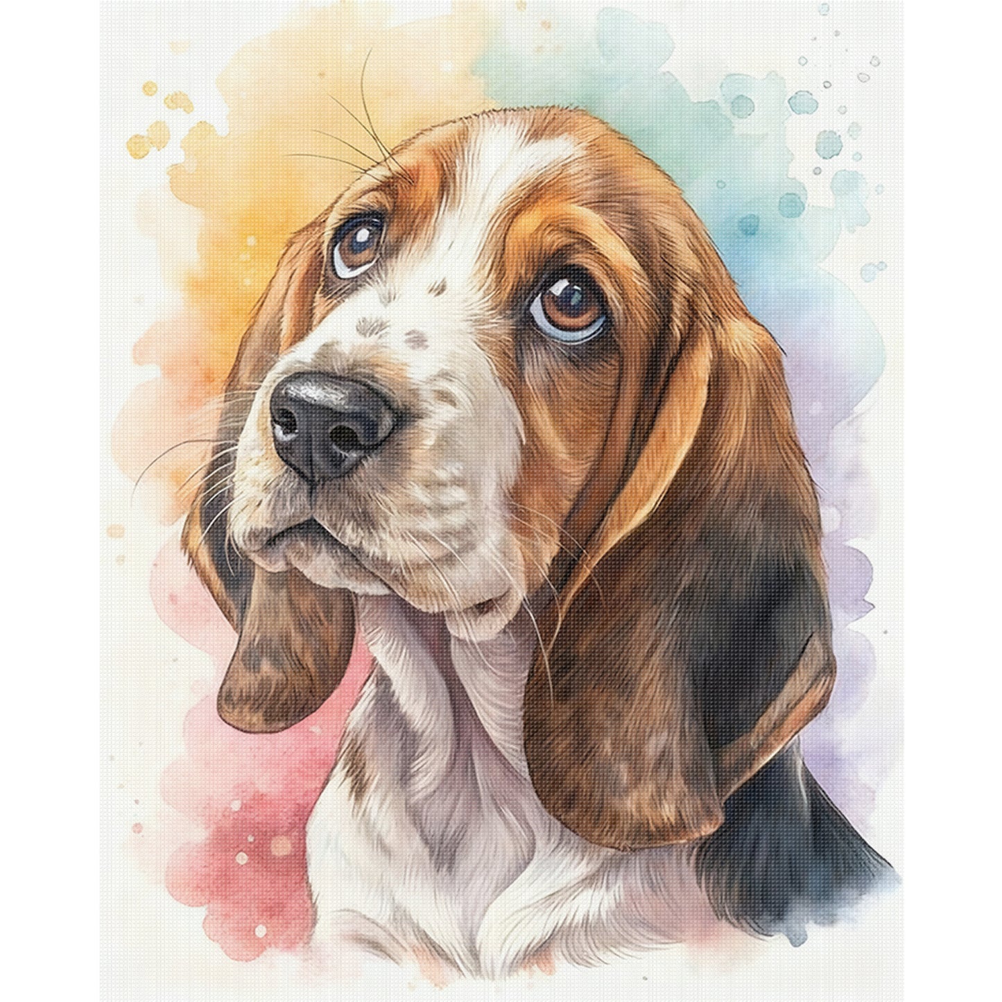 Basset Hound-Dog - Full 11CT Stamped Cross Stitch 40x50CM - Huacan