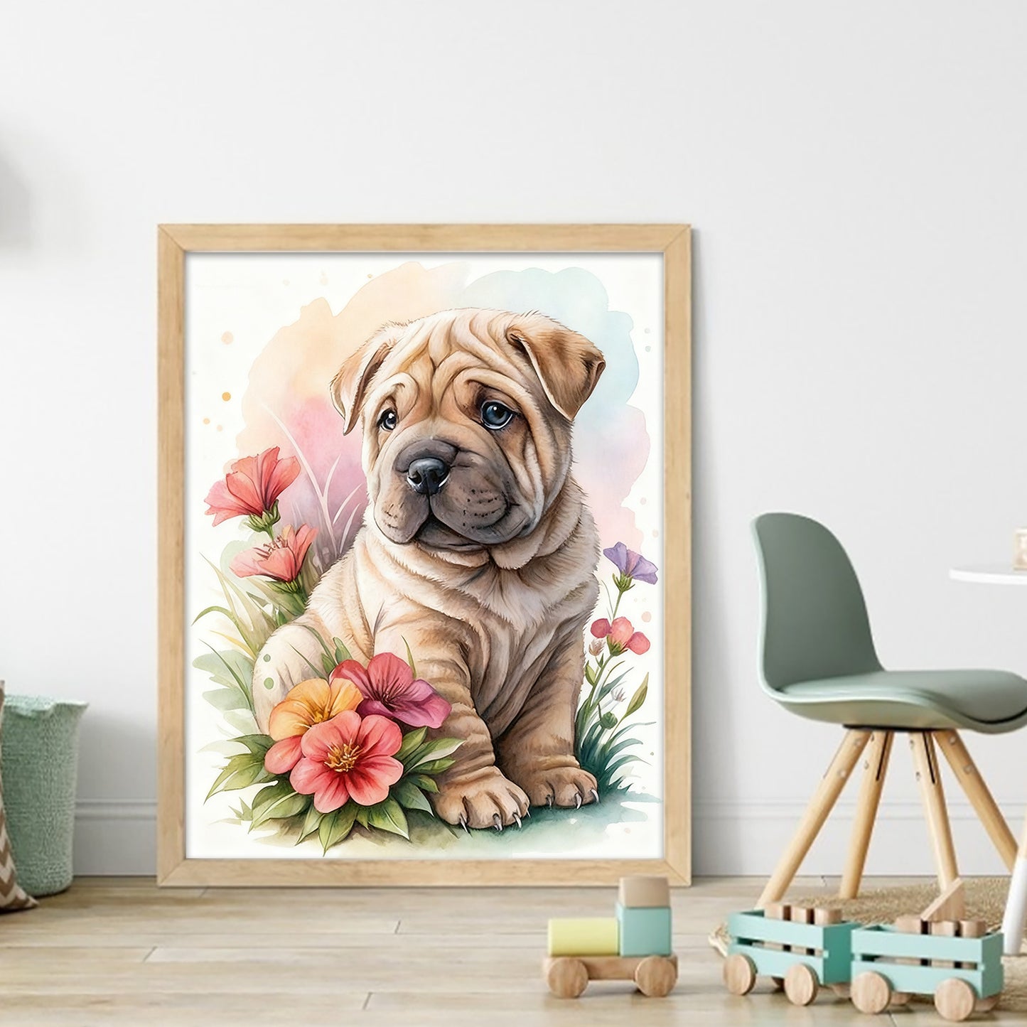 Shar-Pei-Dog - Full 11CT Stamped Cross Stitch 40x50CM - Huacan
