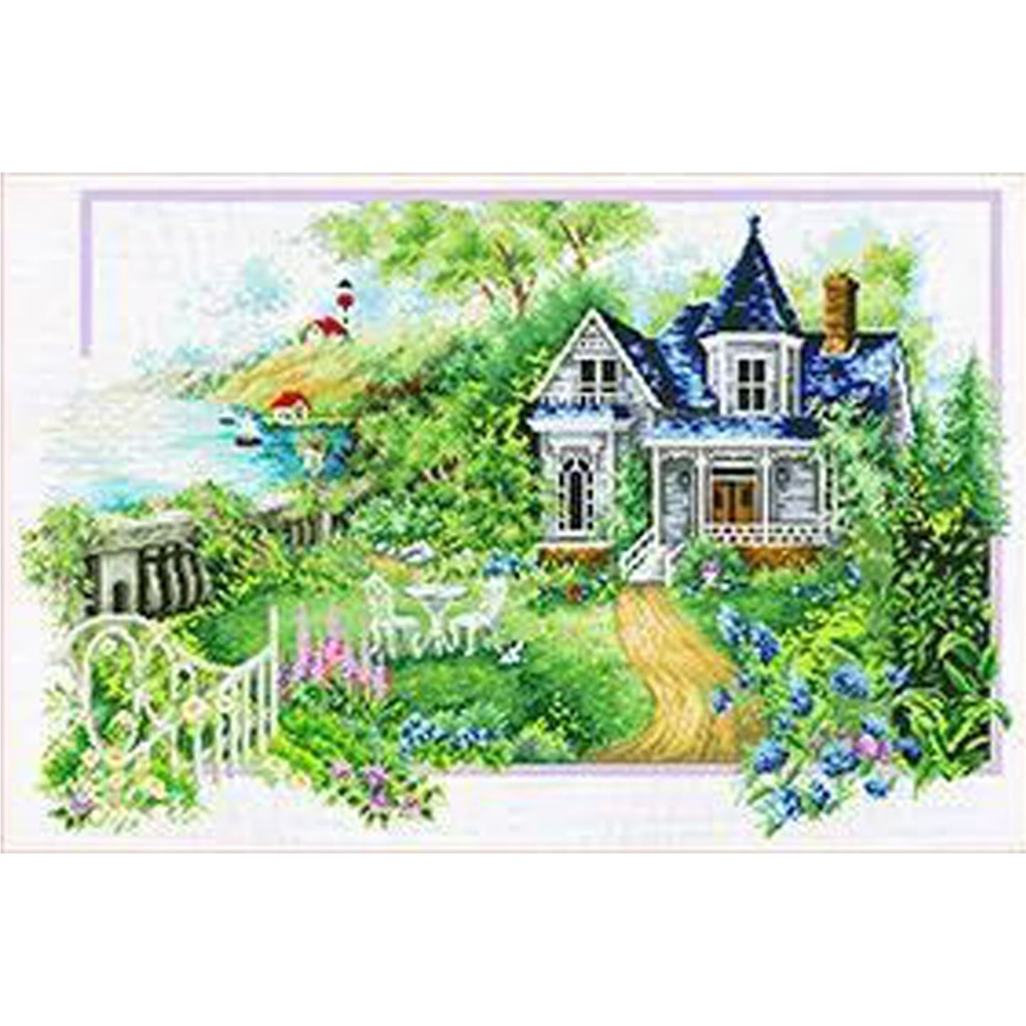 Four Seasons - Full 11CT Stamped Cross Stitch 85x60CM - Mona Lisa