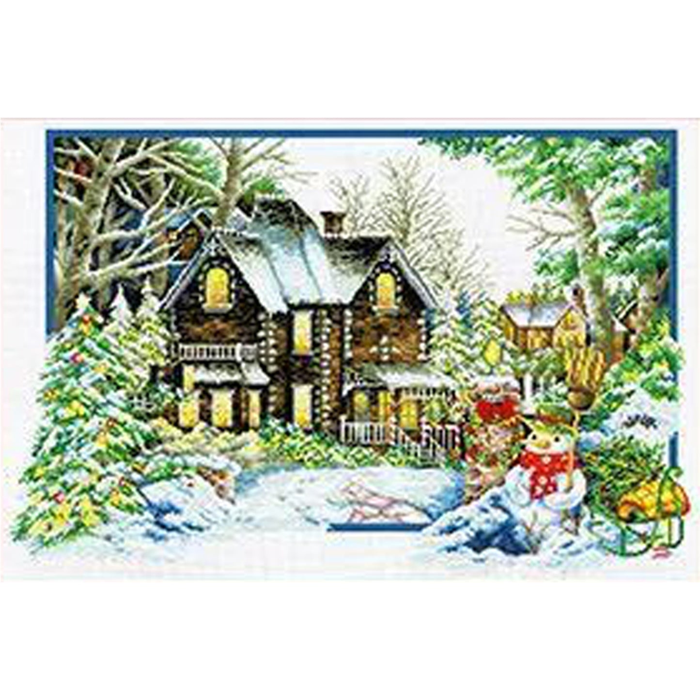 Four Seasons - Full 11CT Stamped Cross Stitch 85x60CM - Mona Lisa