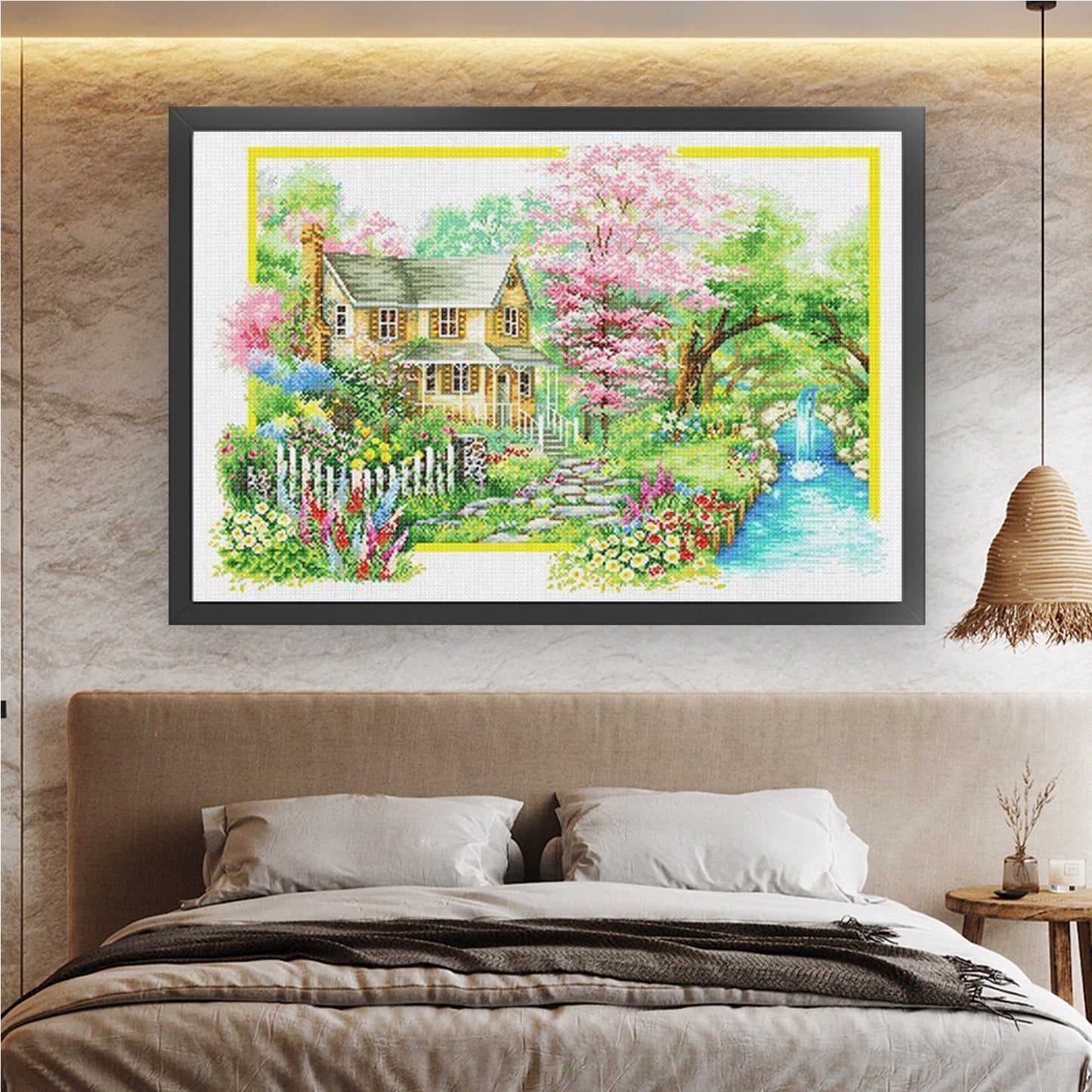 Four Seasons - Full 11CT Stamped Cross Stitch 85x60CM - Mona Lisa