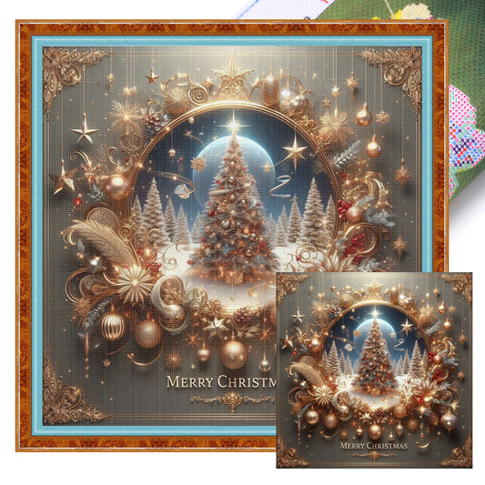 Christmas Jesus - Full 14CT Stamped Cross Stitch 40x40CM - Huacan