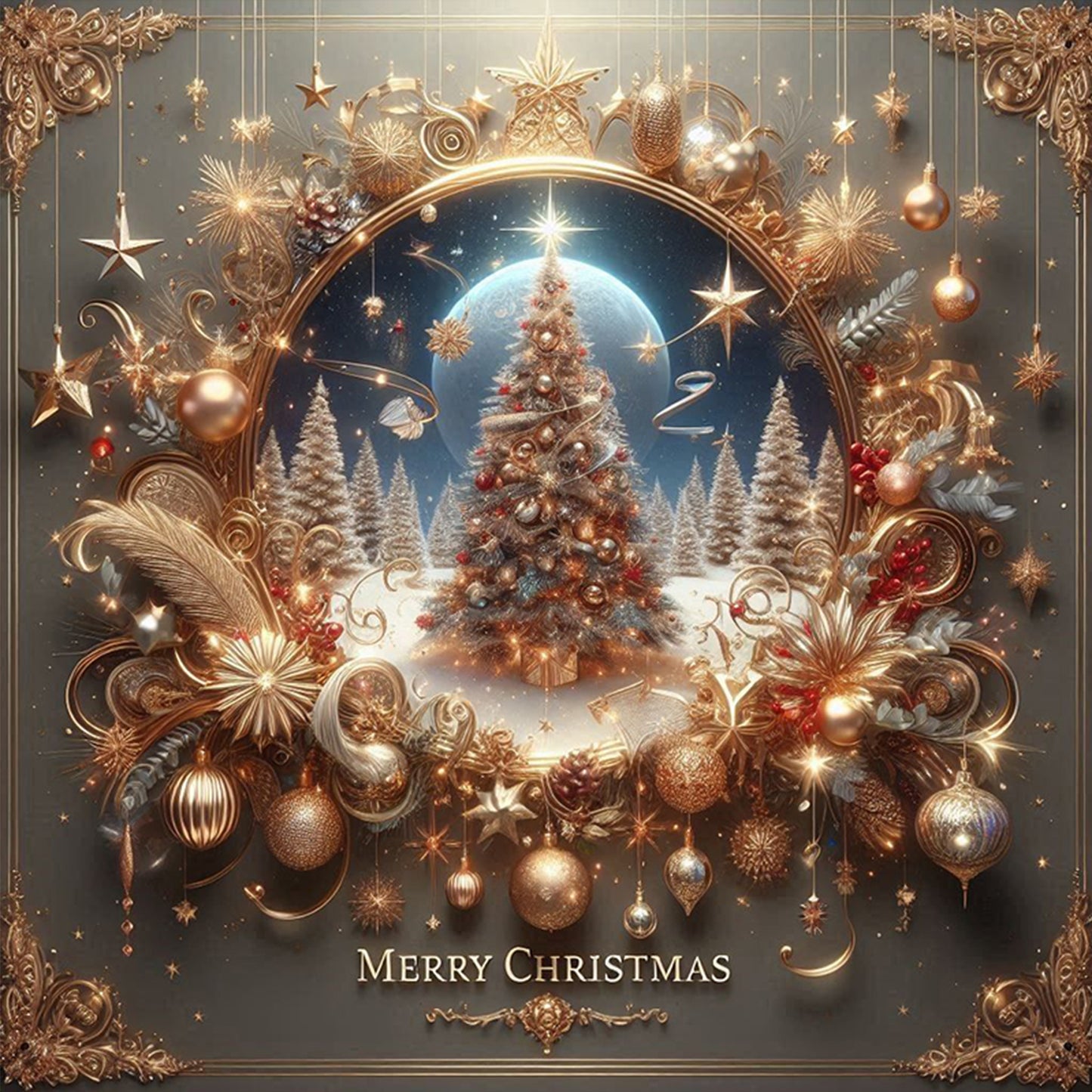 Christmas Jesus - Full 14CT Stamped Cross Stitch 40x40CM - Huacan