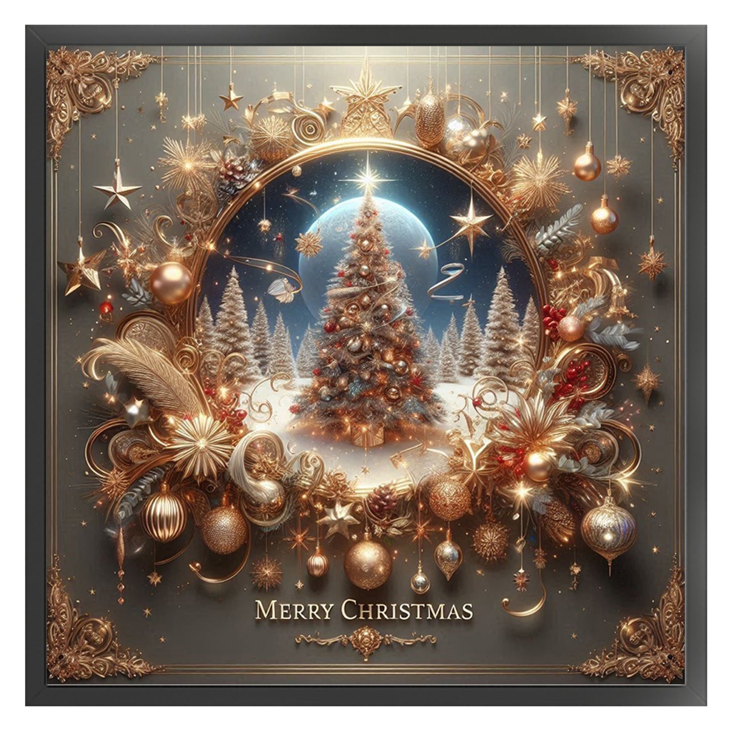 Christmas Jesus - Full 14CT Stamped Cross Stitch 40x40CM - Huacan
