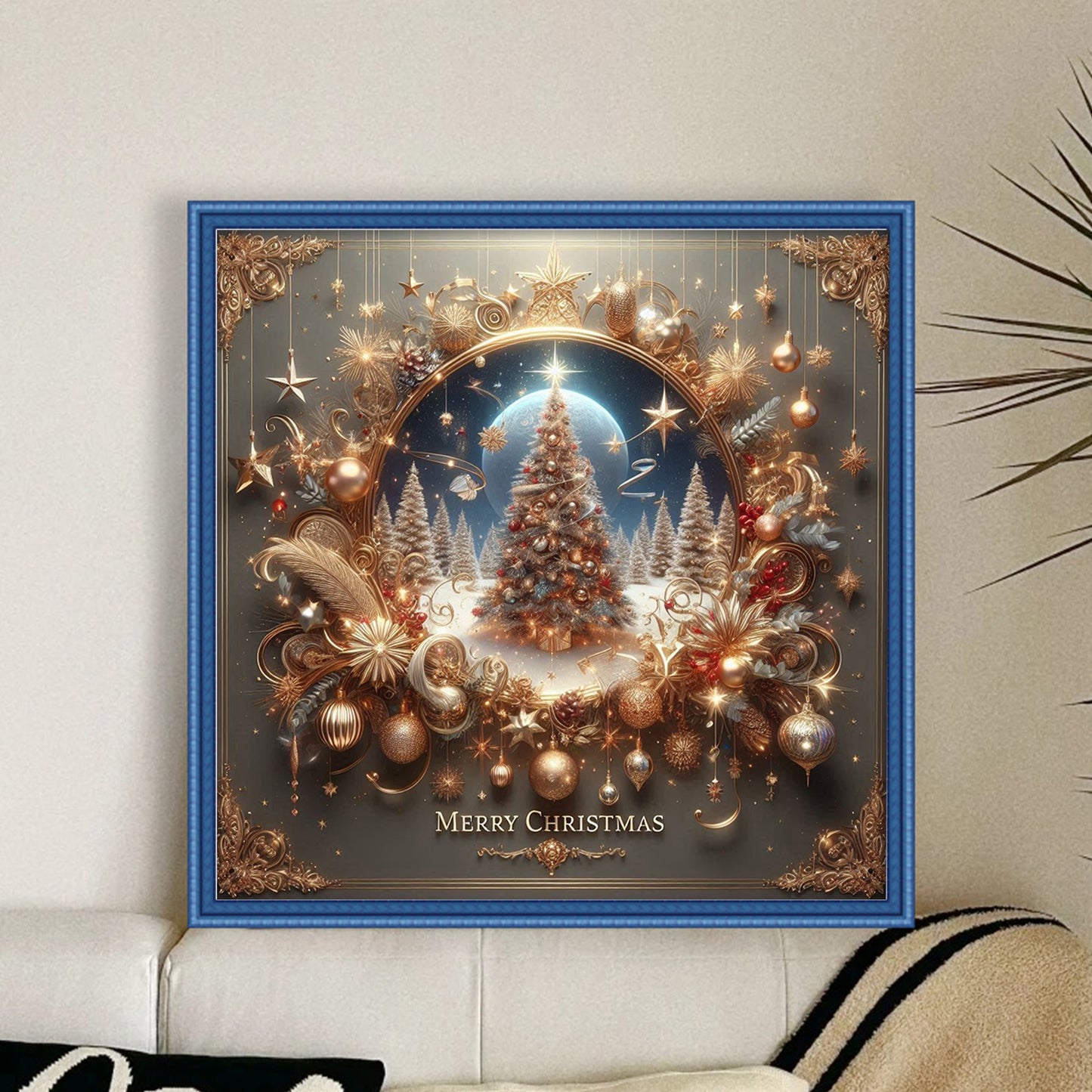Christmas Jesus - Full 14CT Stamped Cross Stitch 40x40CM - Huacan