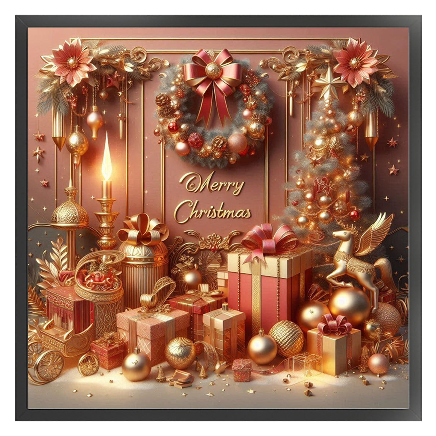 Christmas Jesus - Full 14CT Stamped Cross Stitch 40x40CM - Huacan