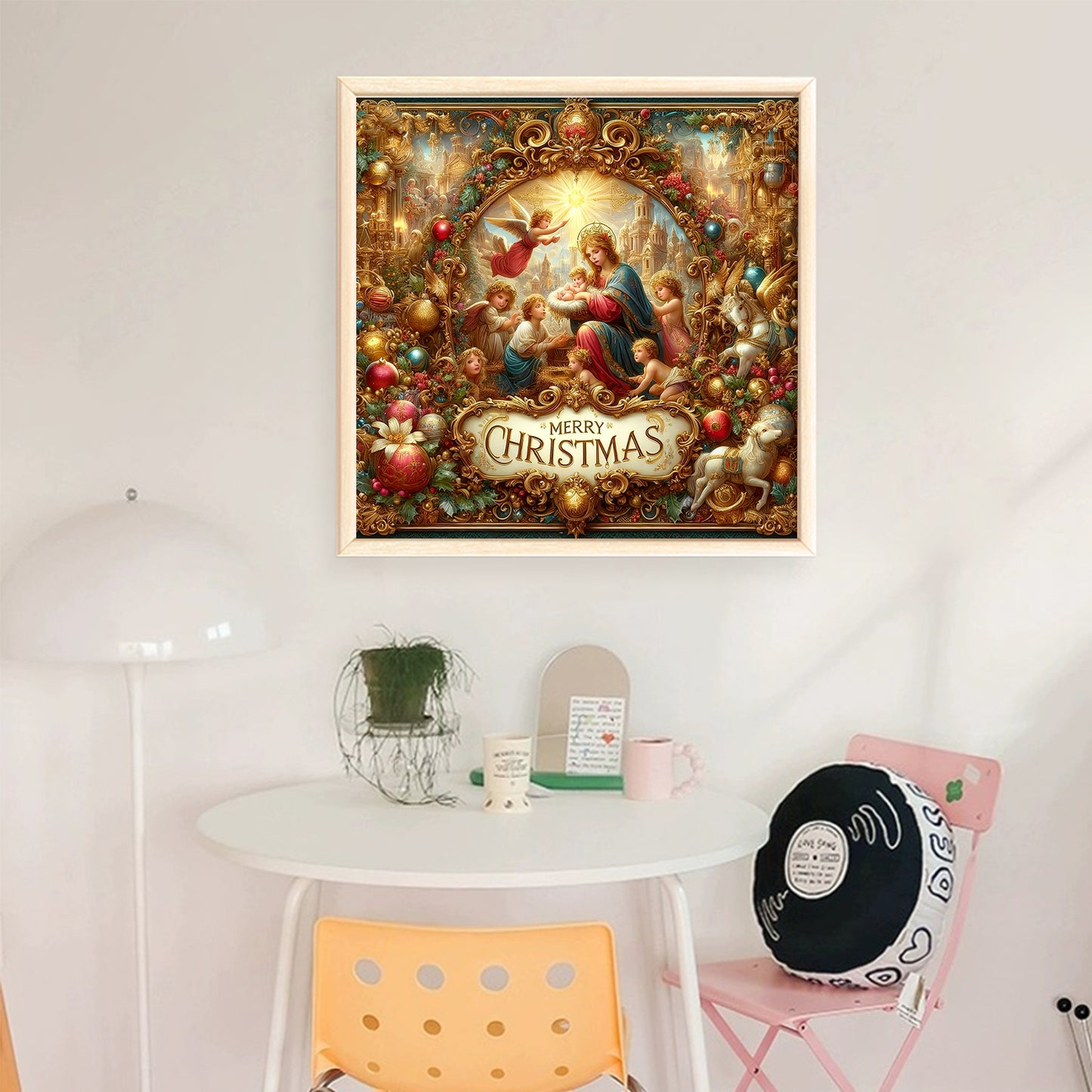 Christmas Jesus - Full 14CT Stamped Cross Stitch 40x40CM - Huacan