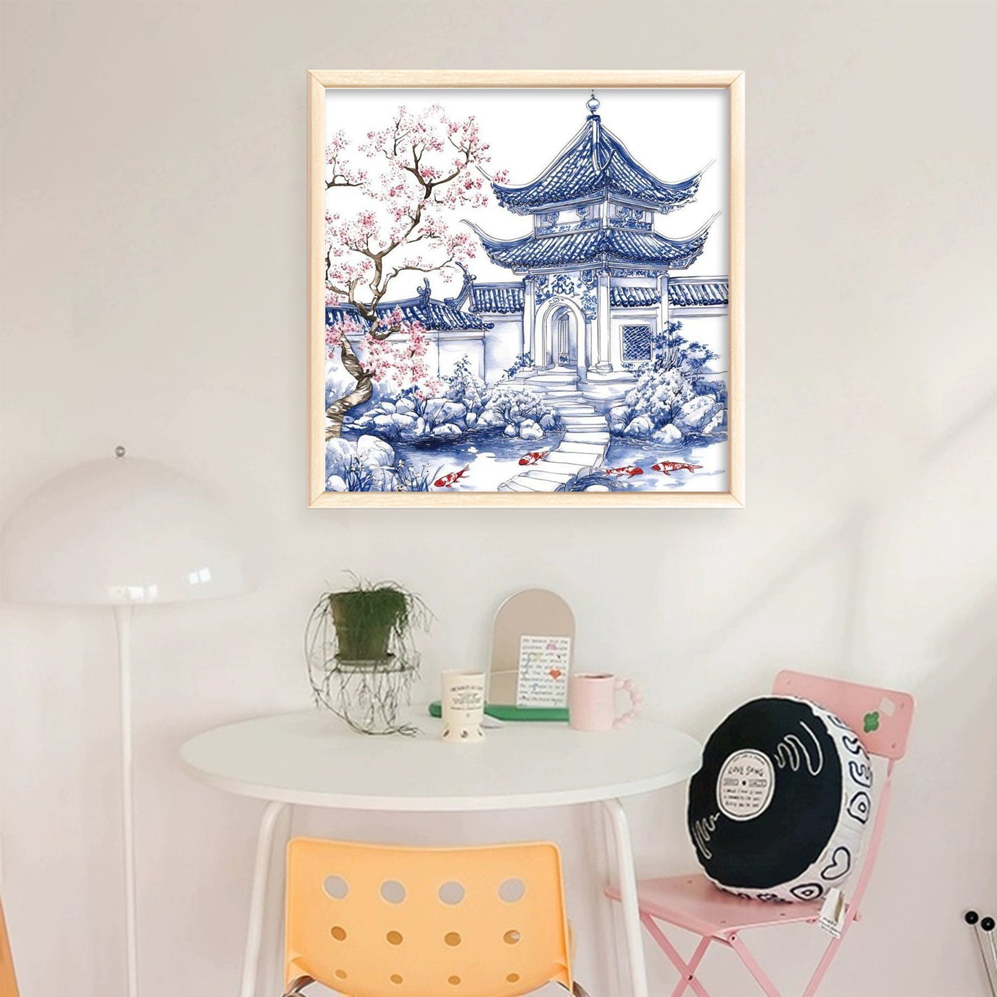 Chinese Garden - Full 11CT Stamped Cross Stitch 50x50CM - Huacan
