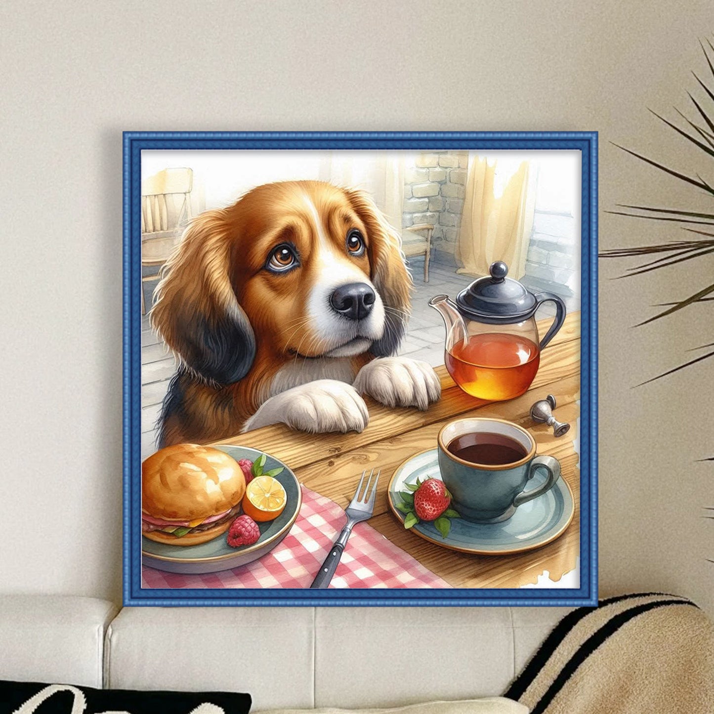 Beagle-Dog - Full 11CT Stamped Cross Stitch 40x40CM - Huacan