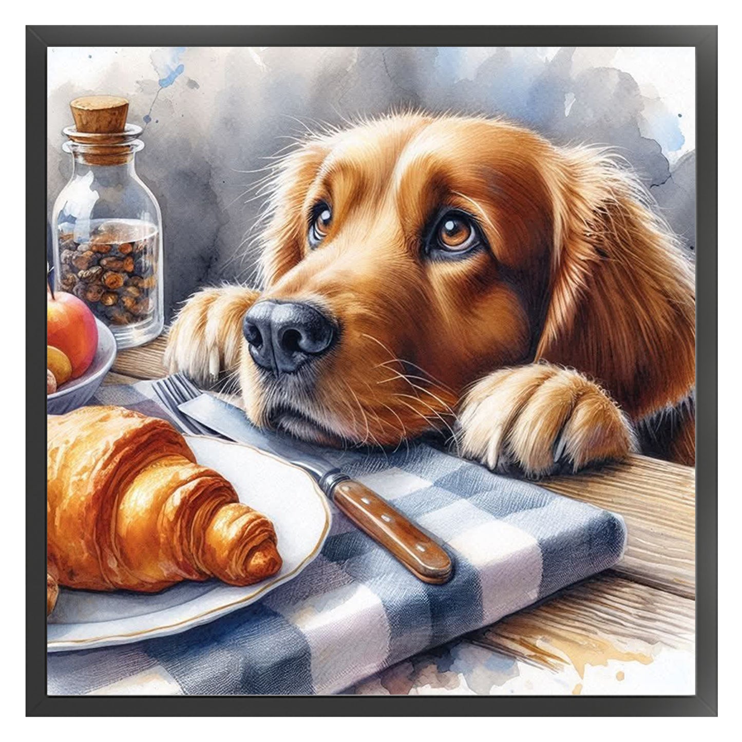 Golden Retriever-Dog - Full 11CT Stamped Cross Stitch 40x40CM - Huacan