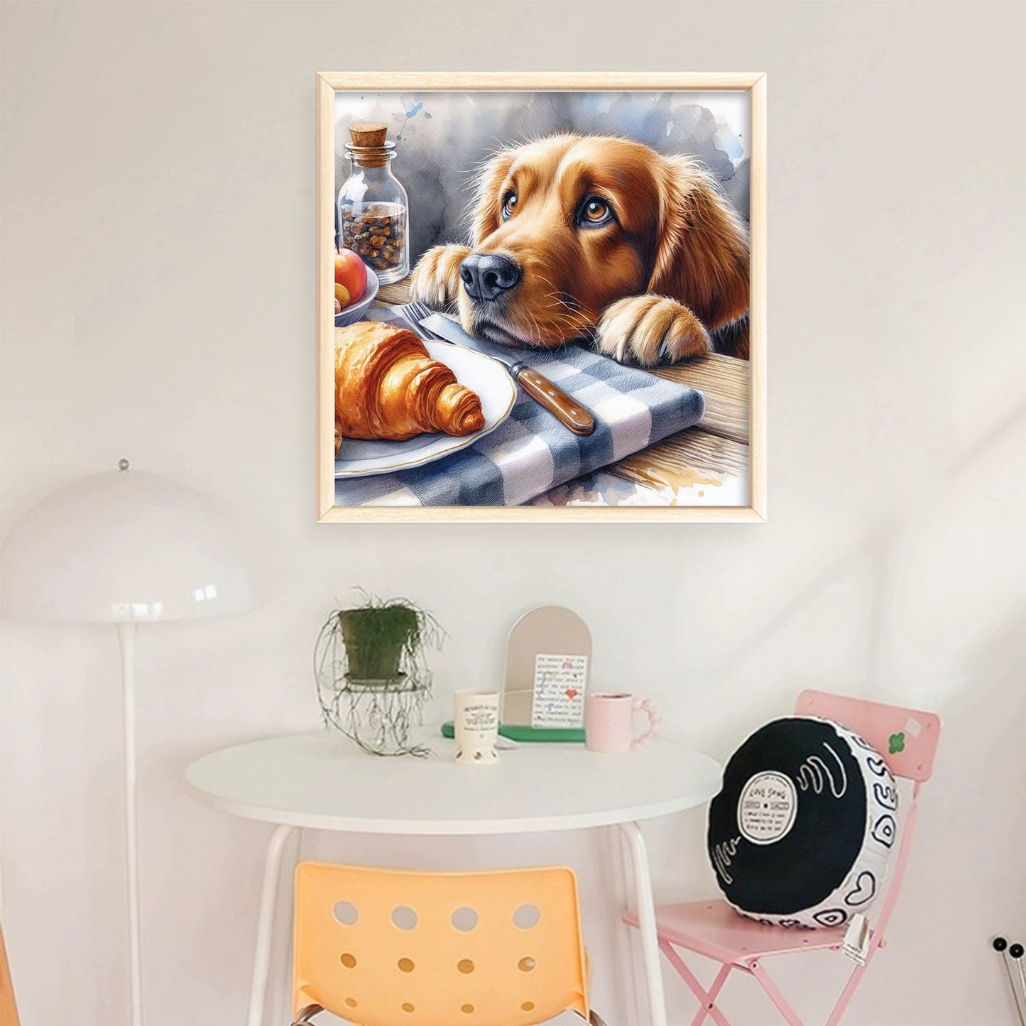 Golden Retriever-Dog - Full 11CT Stamped Cross Stitch 40x40CM - Huacan