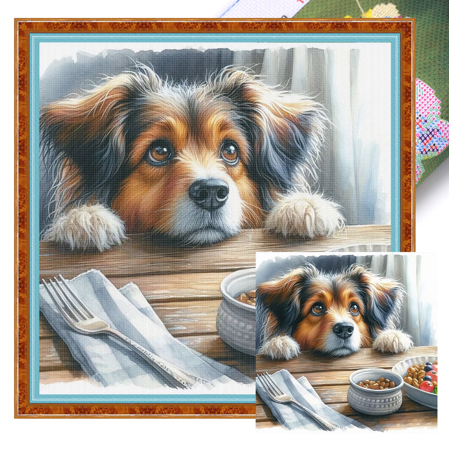 Shepherd Dog-Dog - Full 11CT Stamped Cross Stitch 40x40CM - Huacan