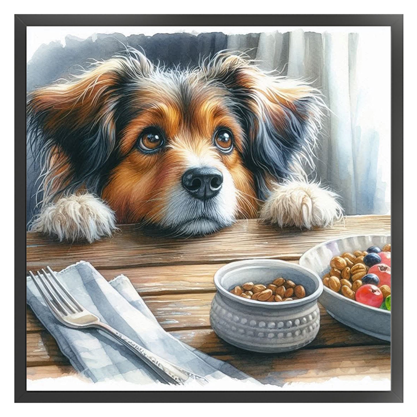 Shepherd Dog-Dog - Full 11CT Stamped Cross Stitch 40x40CM - Huacan