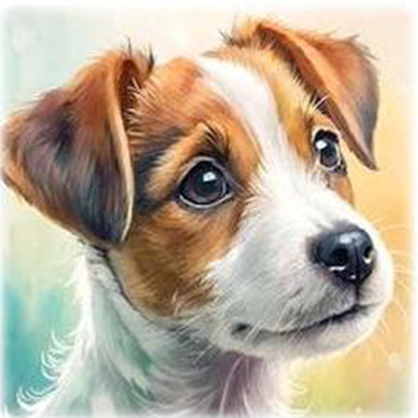 Jack Russell Terrier-Dog - Full 18CT Stamped Cross Stitch 20x20CM - Huacan
