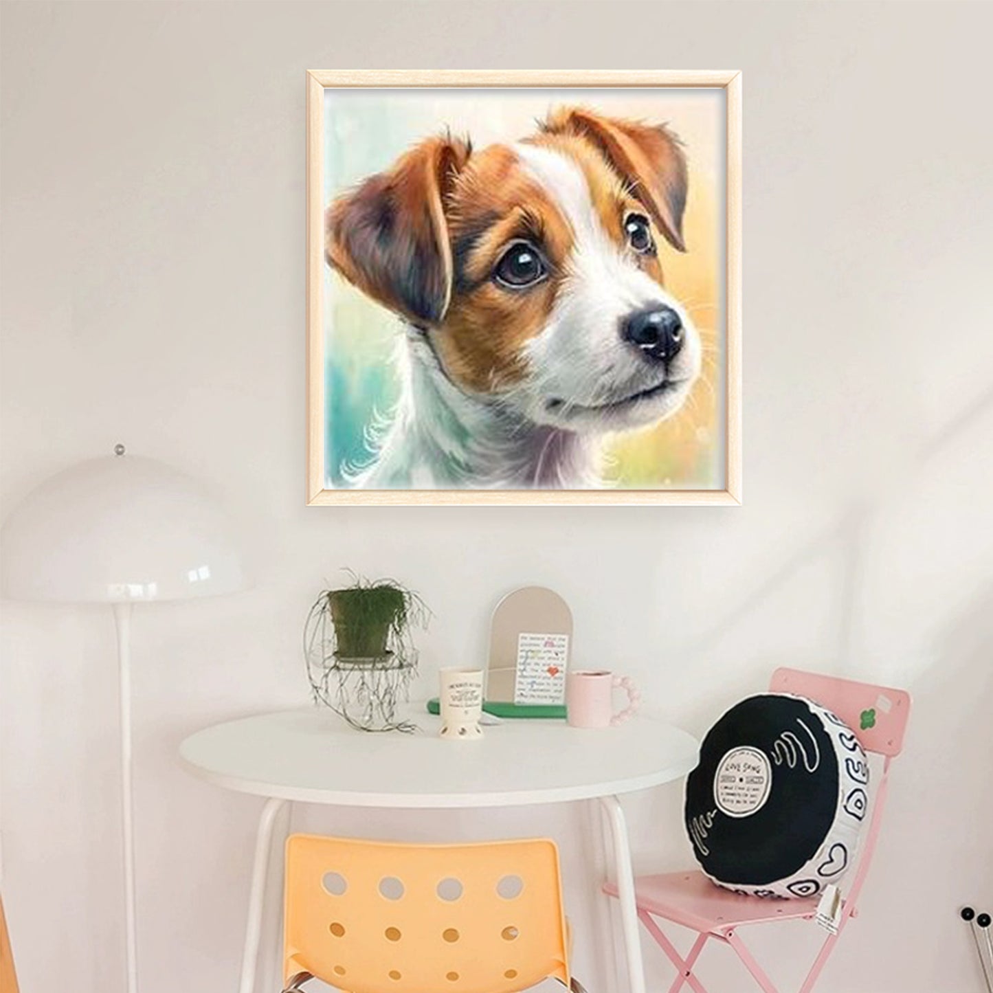 Jack Russell Terrier-Dog - Full 18CT Stamped Cross Stitch 20x20CM - Huacan