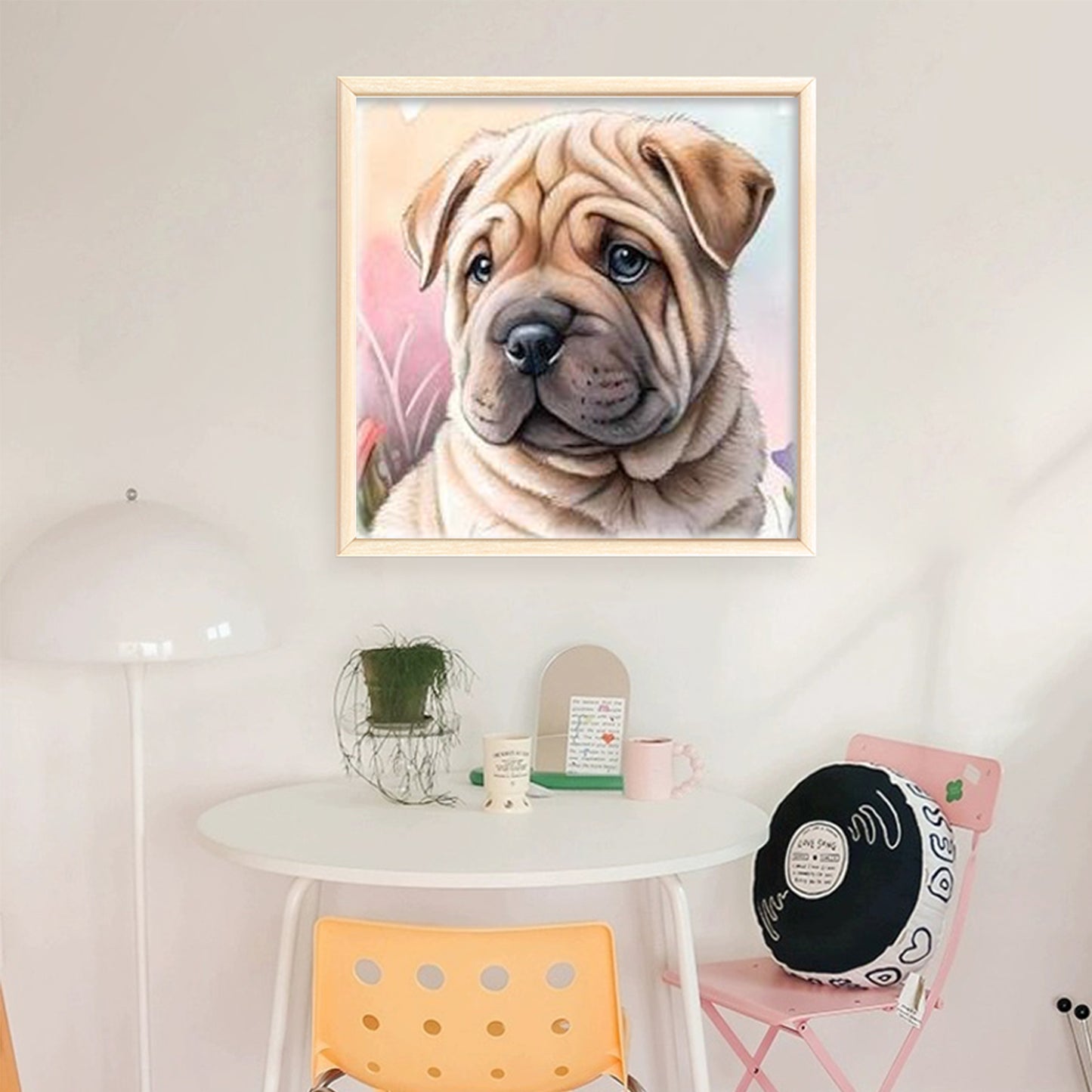 Shar-Pei-Dog - Full 18CT Stamped Cross Stitch 20x20CM - Huacan