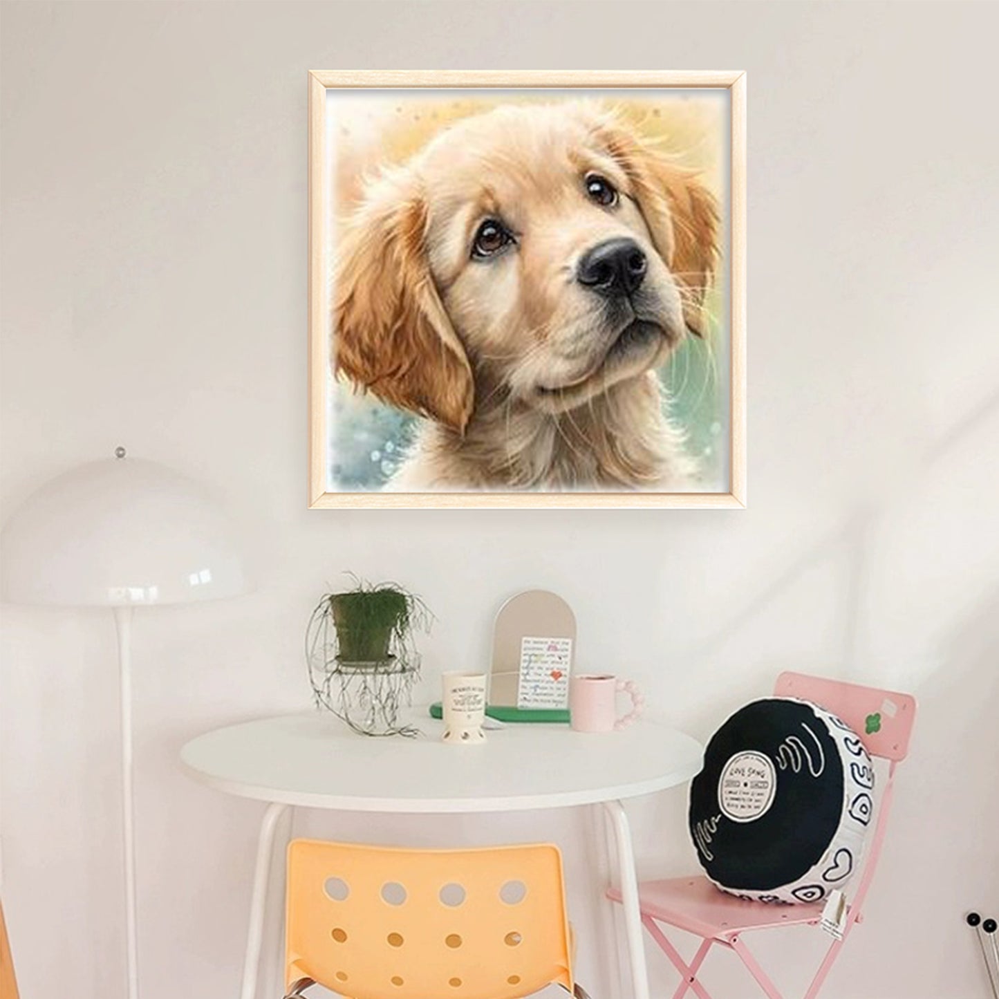 Labrador Puppy-Dog - Full 18CT Stamped Cross Stitch 20x20CM - Huacan