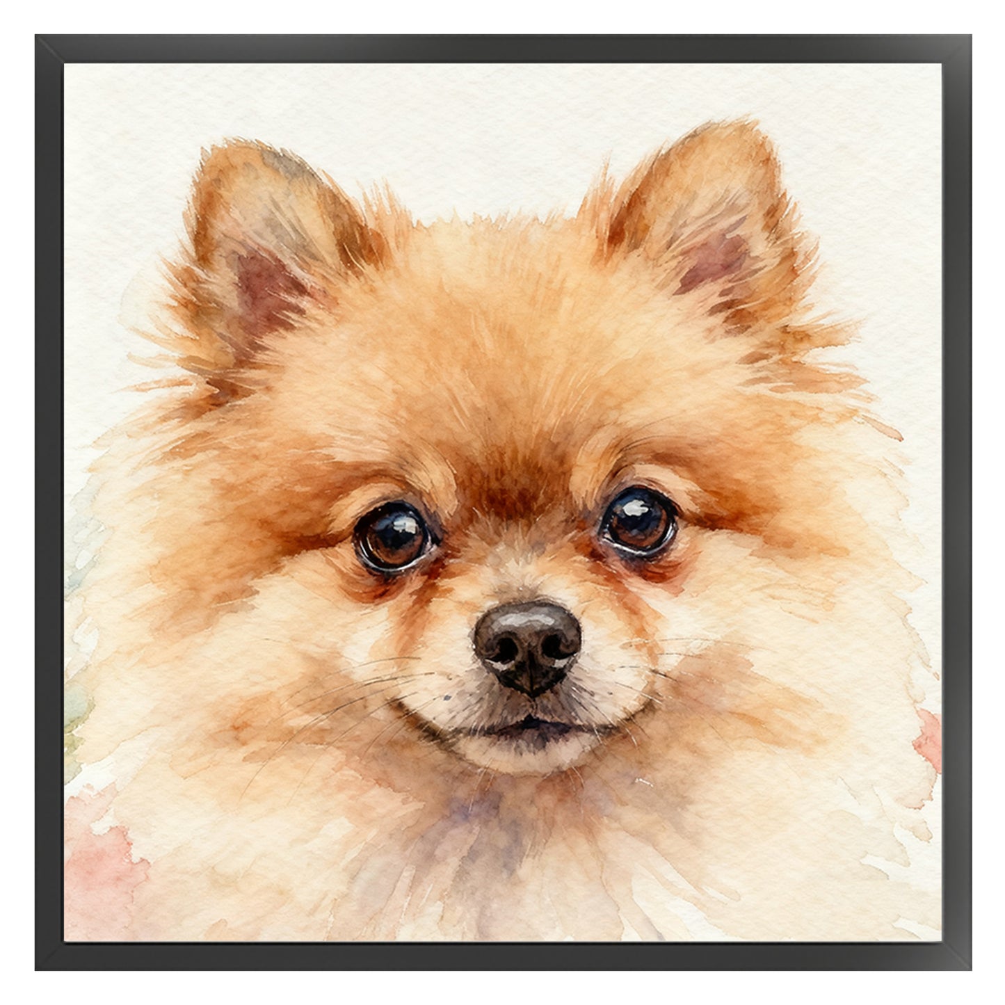 Pomeranian-Dog - Full 18CT Stamped Cross Stitch 20x20CM - Huacan