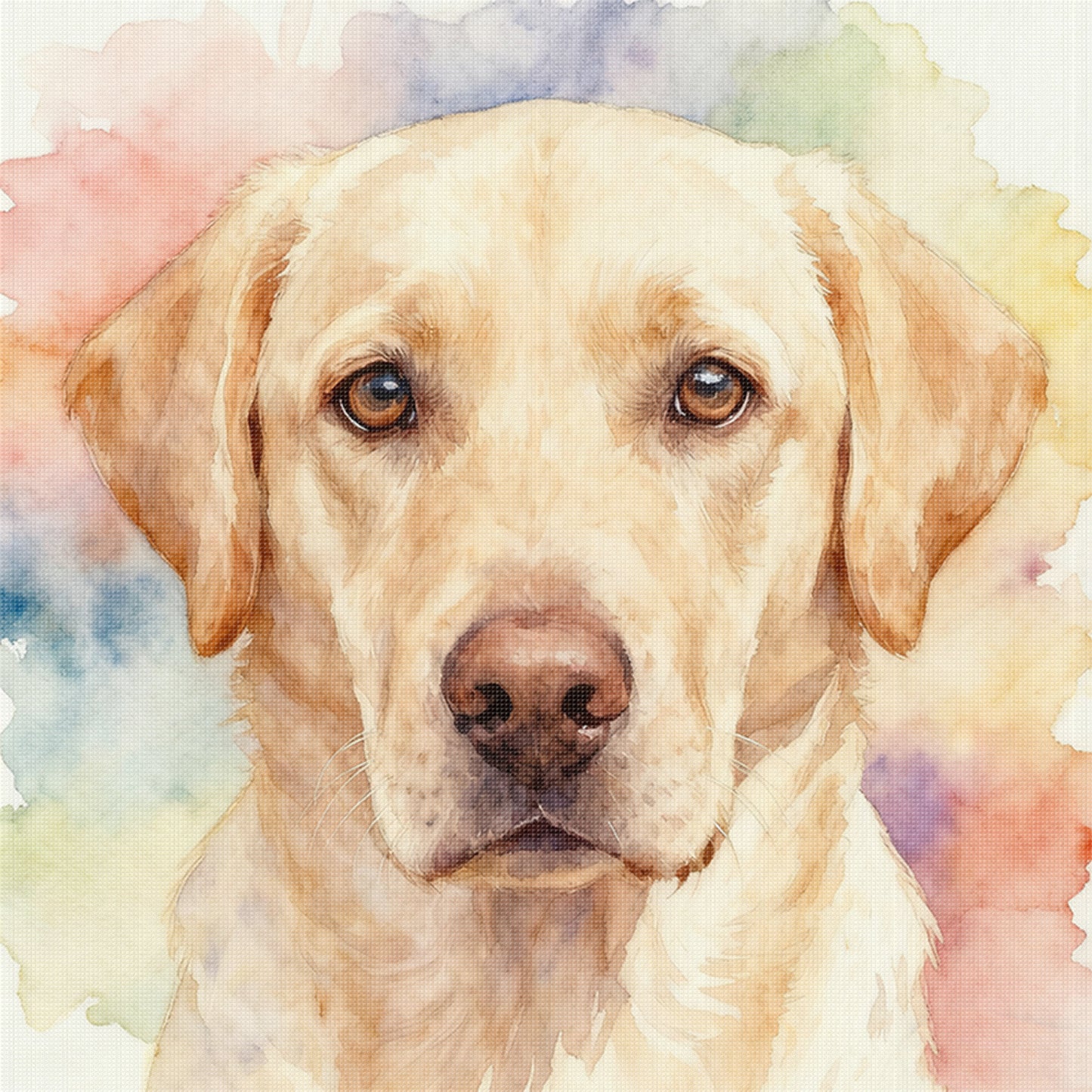 Labrador-Dog - Full 18CT Stamped Cross Stitch 20x20CM - Huacan