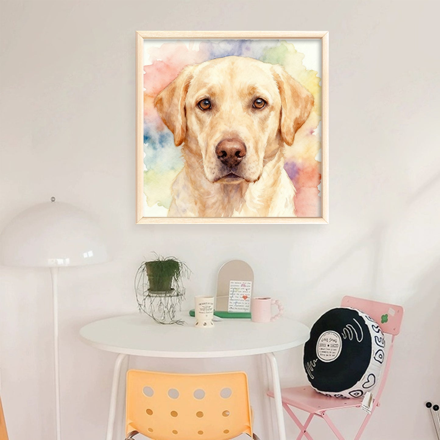 Labrador-Dog - Full 18CT Stamped Cross Stitch 20x20CM - Huacan