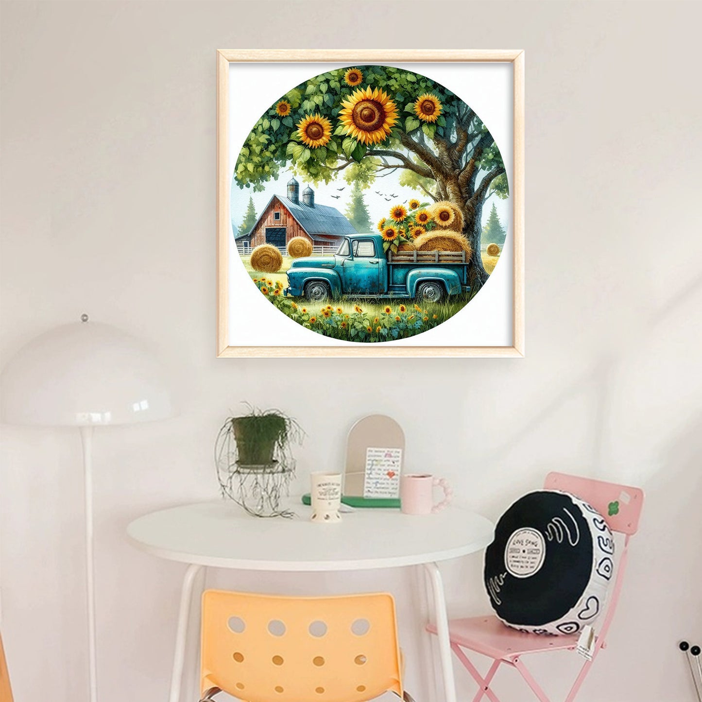 Four Seasons - Spring - Full 11CT Stamped Cross Stitch 40x40CM - Huacan