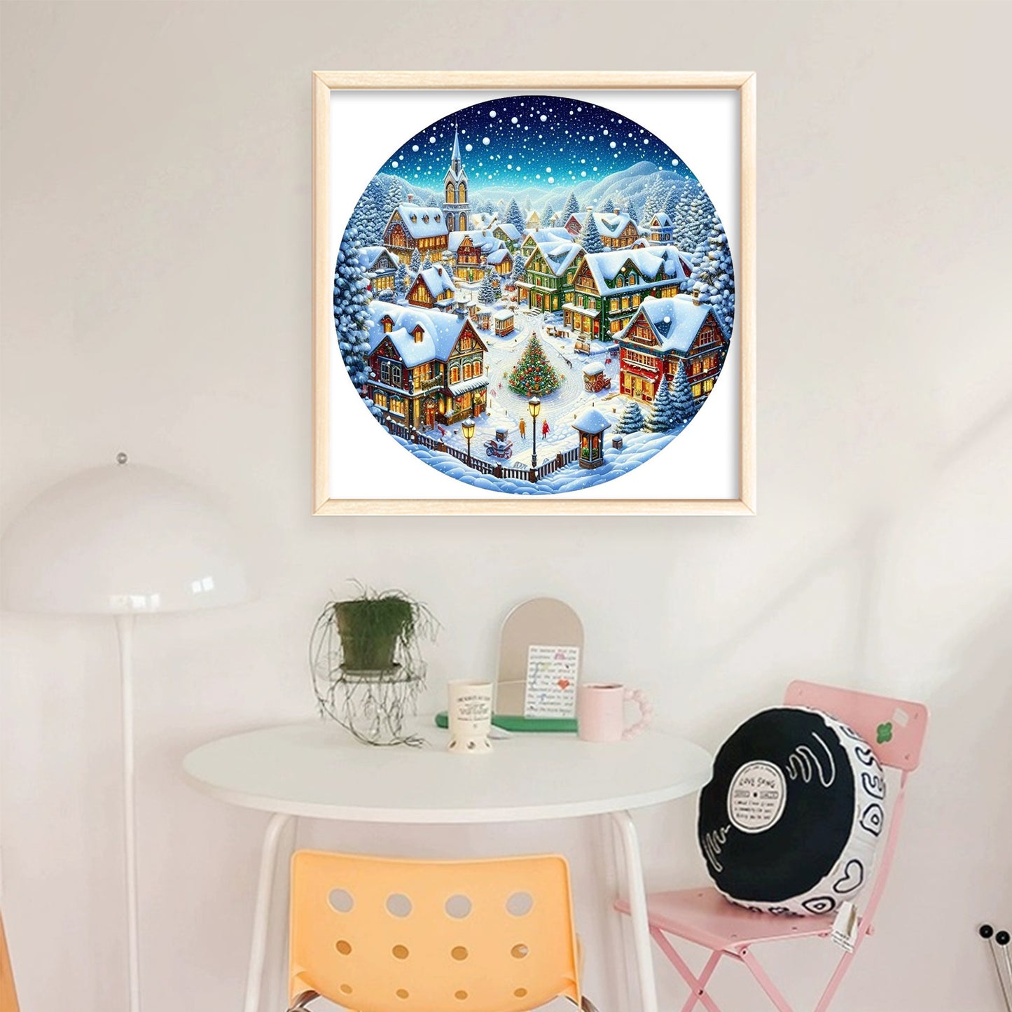 Four Seasons - Winter - Full 11CT Stamped Cross Stitch 40x40CM - Huacan