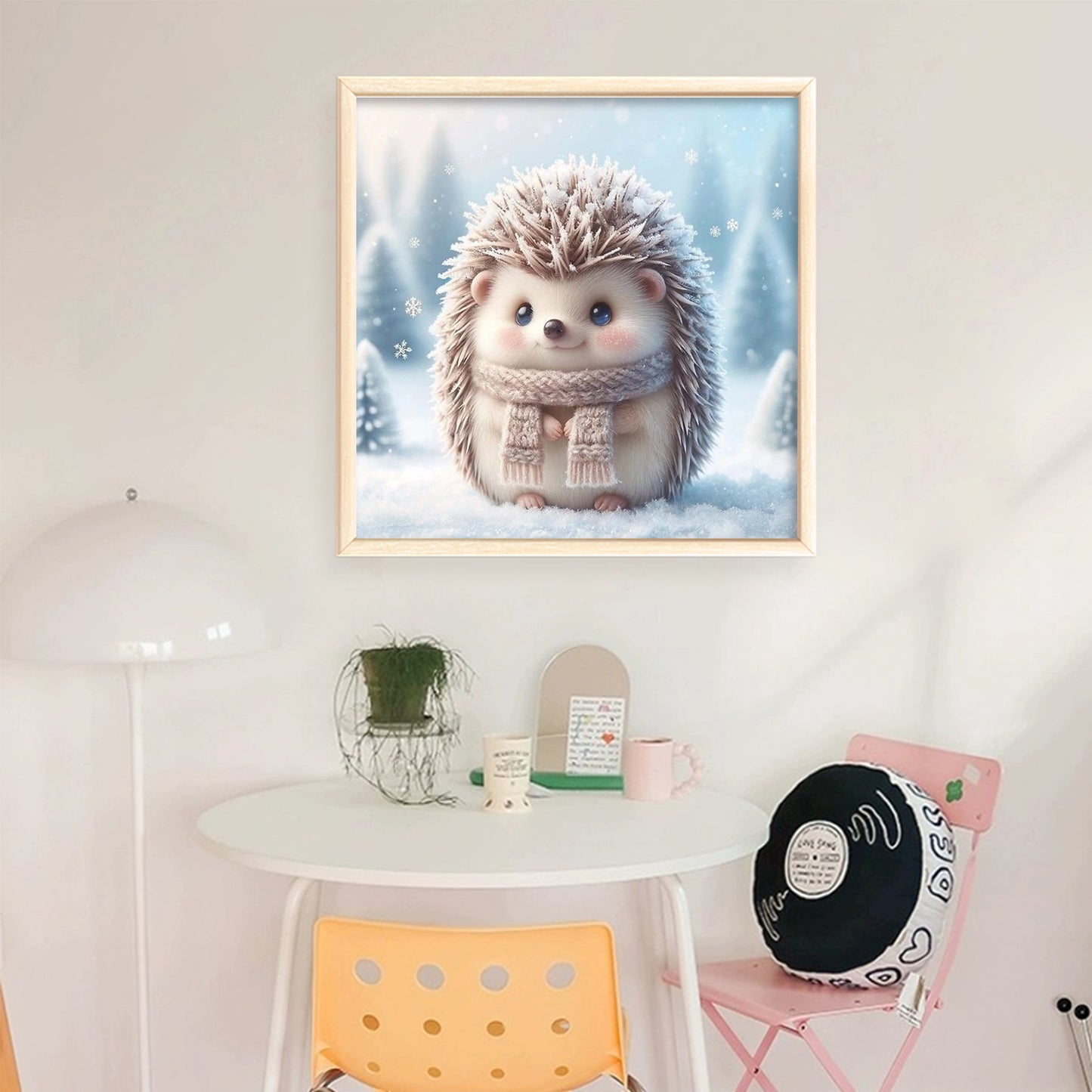 Hedgehog - Full 11CT Stamped Cross Stitch 40x40CM - Huacan