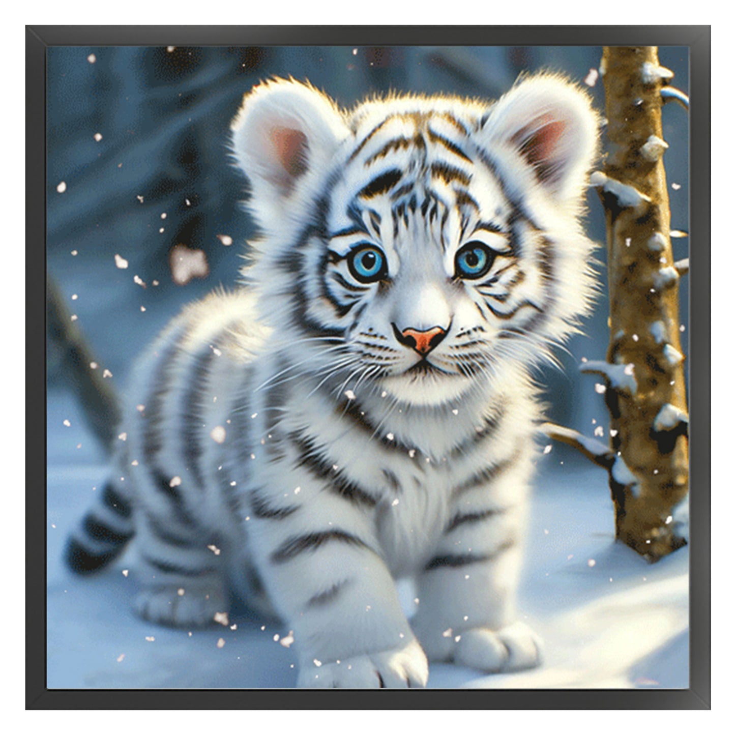 Tiger - Full 11CT Stamped Cross Stitch 40x40CM - Huacan