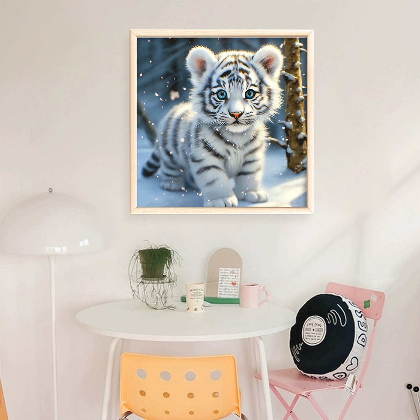 Tiger - Full 11CT Stamped Cross Stitch 40x40CM - Huacan