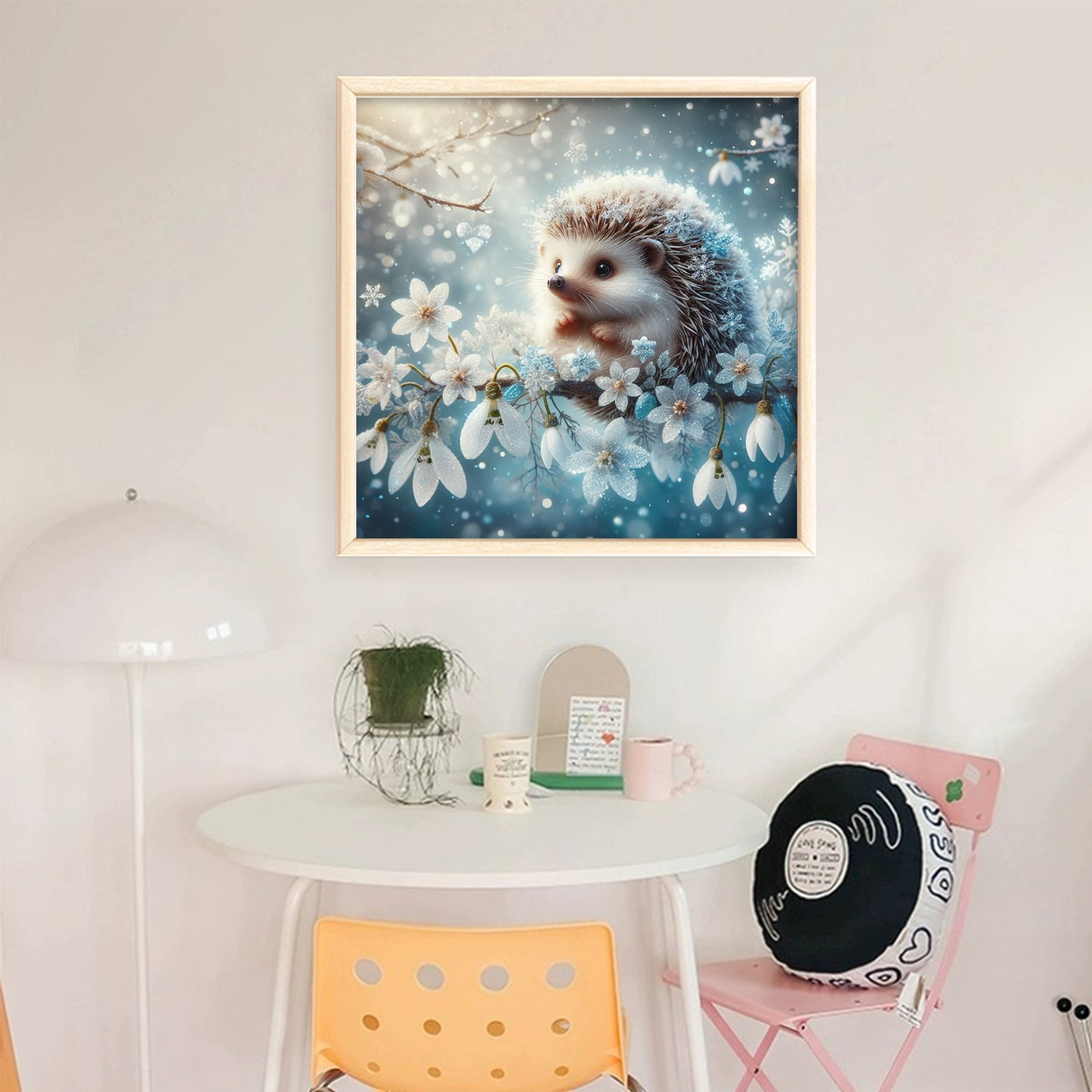 Hedgehog - Full 11CT Stamped Cross Stitch 40x40CM - Huacan