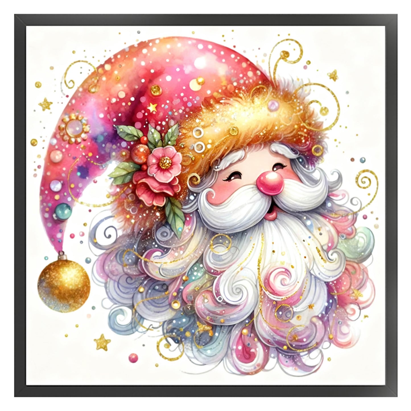Gnome - Full 11CT Stamped Cross Stitch 40x40CM - Huacan