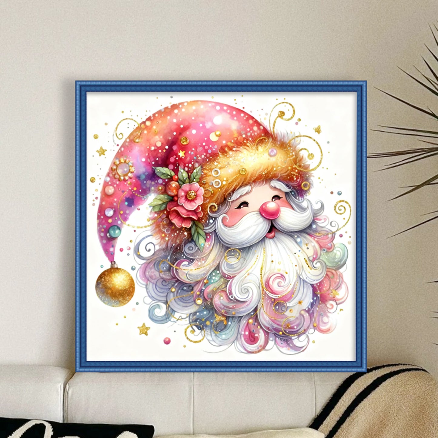 Gnome - Full 11CT Stamped Cross Stitch 40x40CM - Huacan