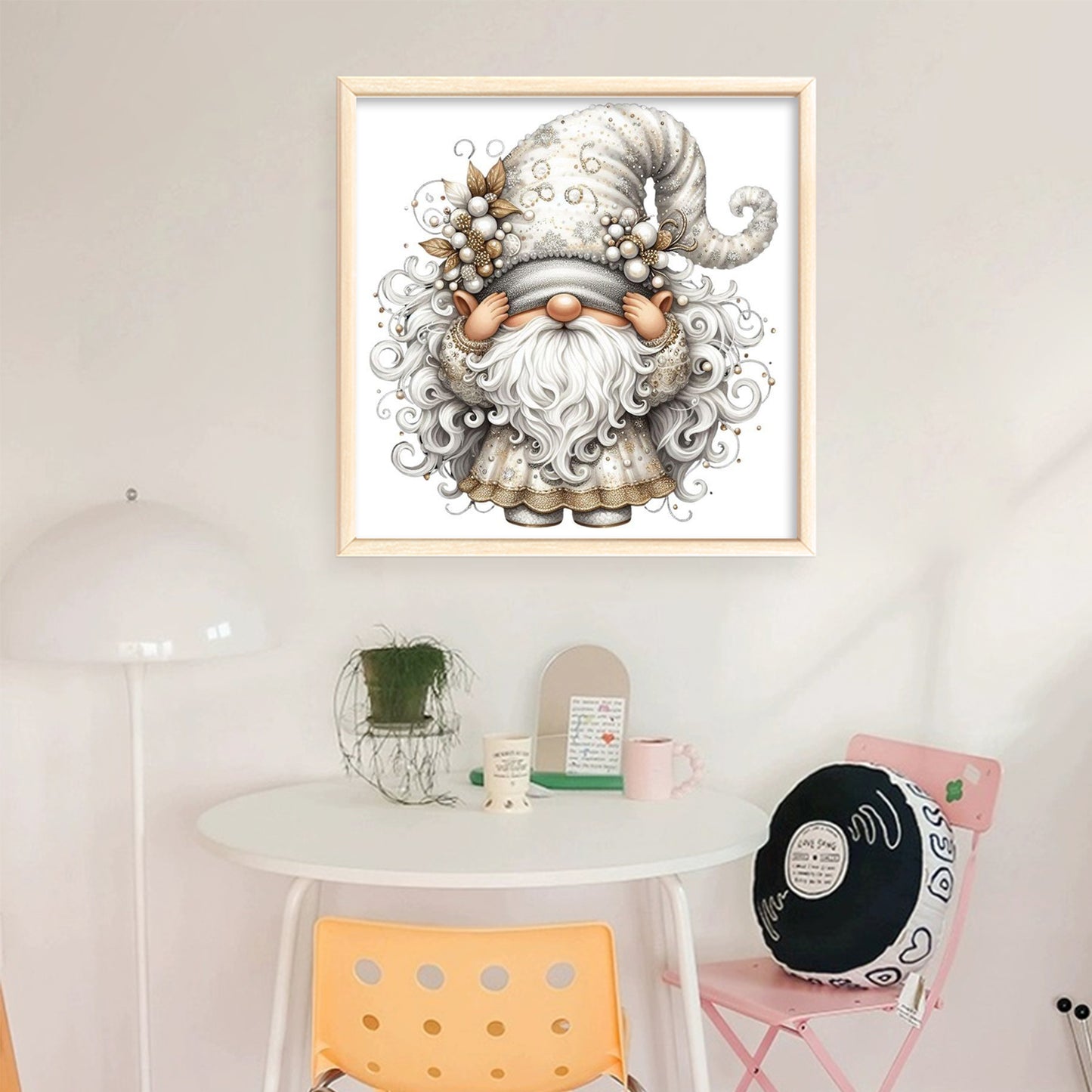 Gnome - Full 11CT Stamped Cross Stitch 40x40CM - Huacan